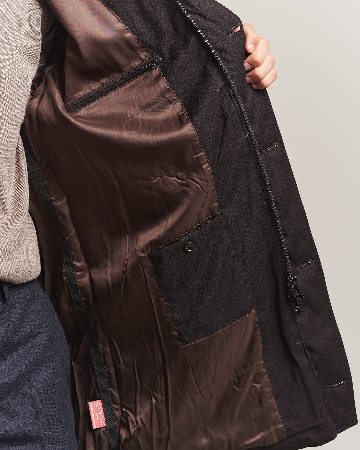 Heren | Jassen | Oscar Jacobson | Padded Flannel Parka Brown