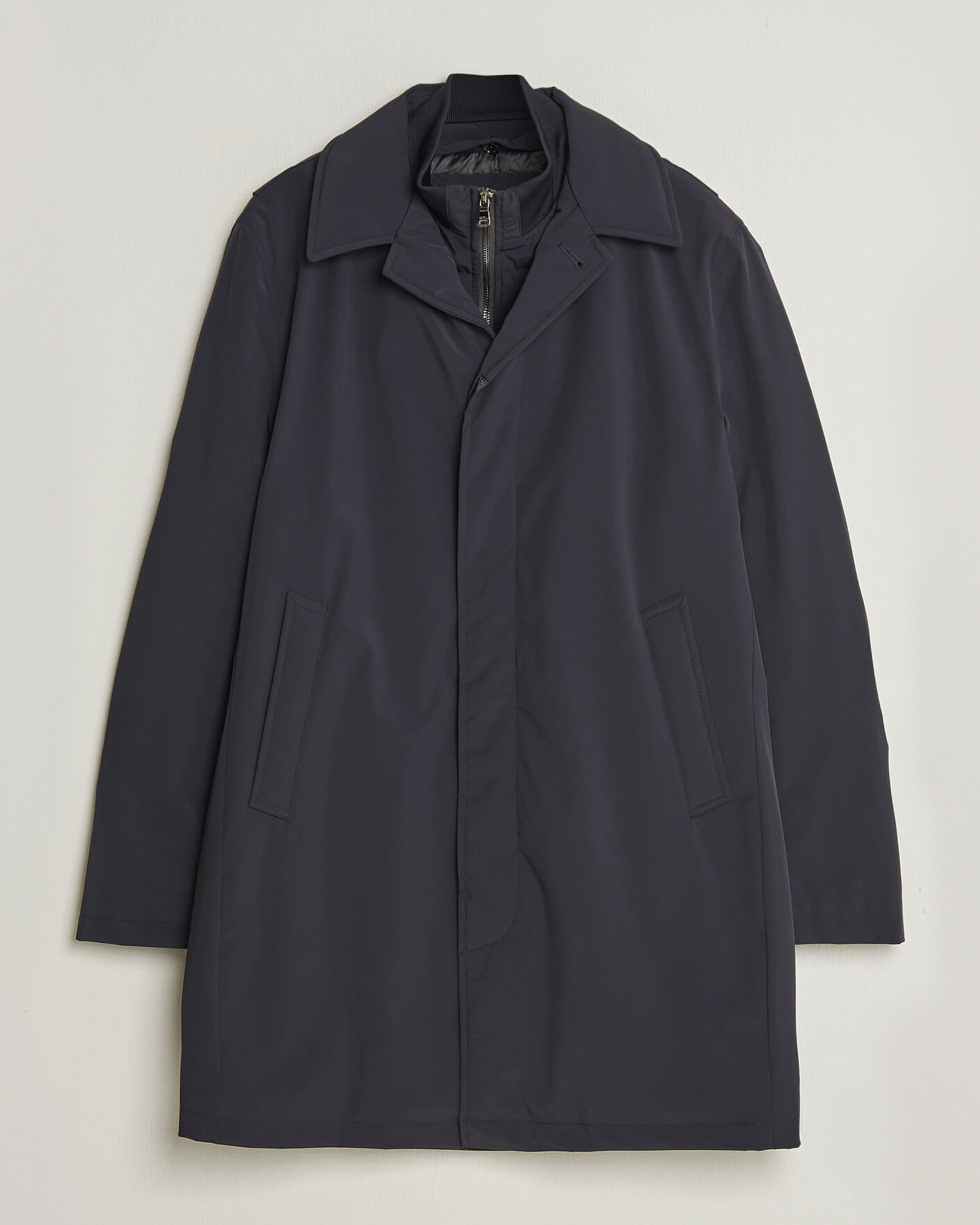 Homme | Manteaux Et Vestes | Oscar Jacobson | Zipped Padded Car Coat Navy