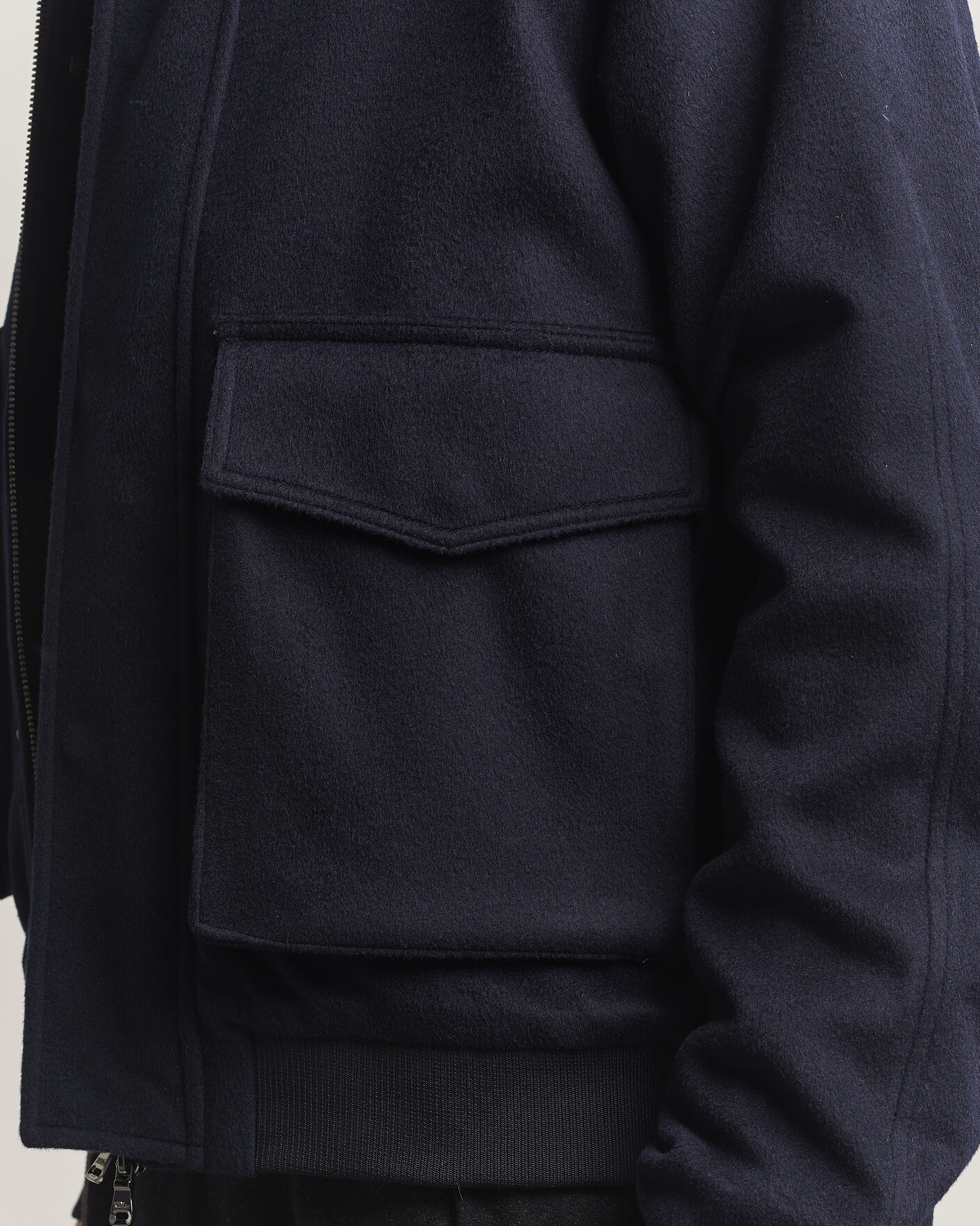 Homme | Manteaux Et Vestes | Oscar Jacobson | Aviator Wool Jacket Navy