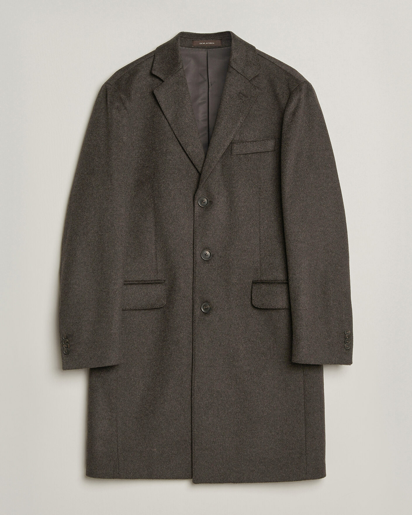 Heren | Jassen | Oscar Jacobson | Sergio Wool Coat Brown