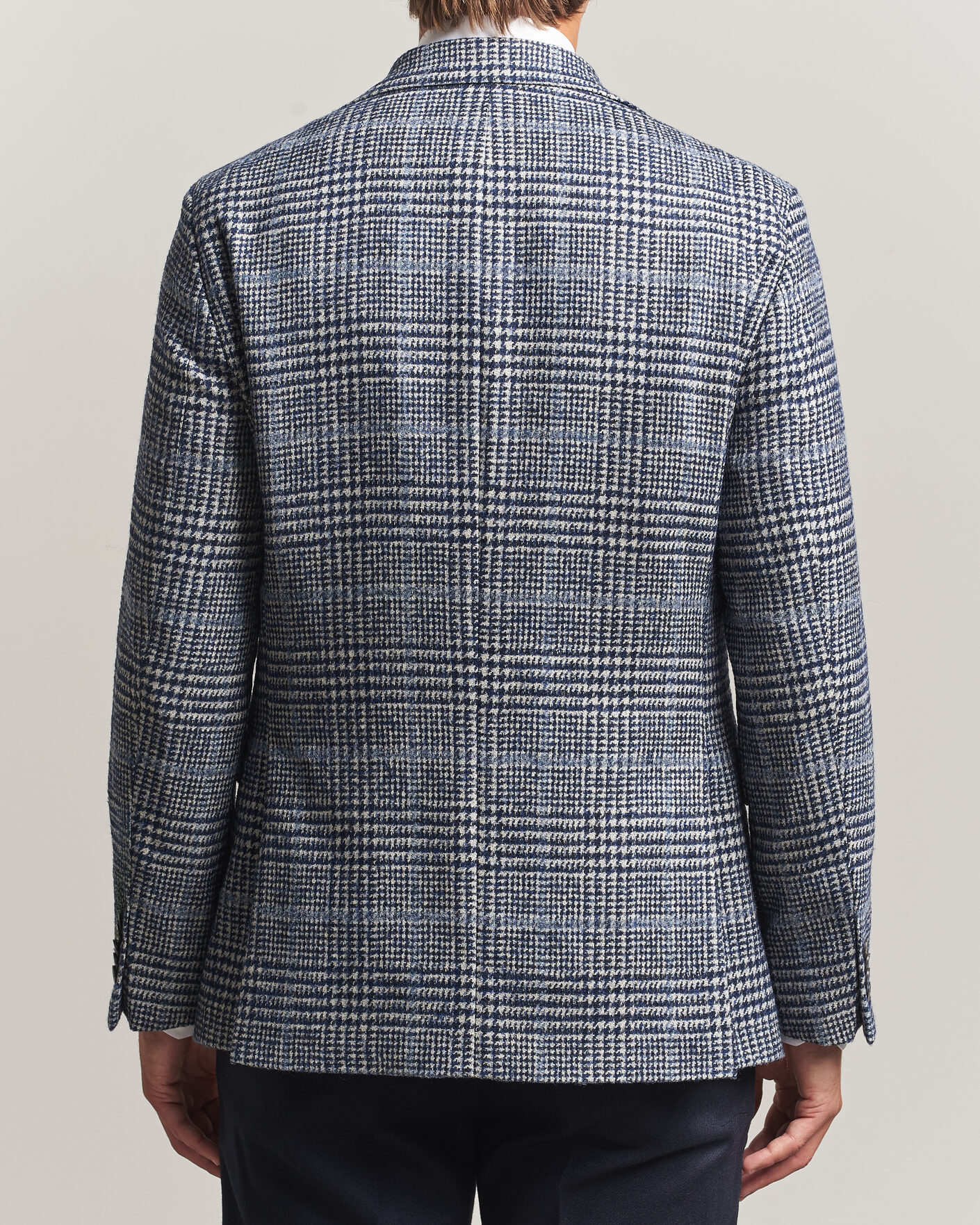 Heren | Blazers | Oscar Jacobson | Fogerty Checked Wool/Alpaca Blazer Blue