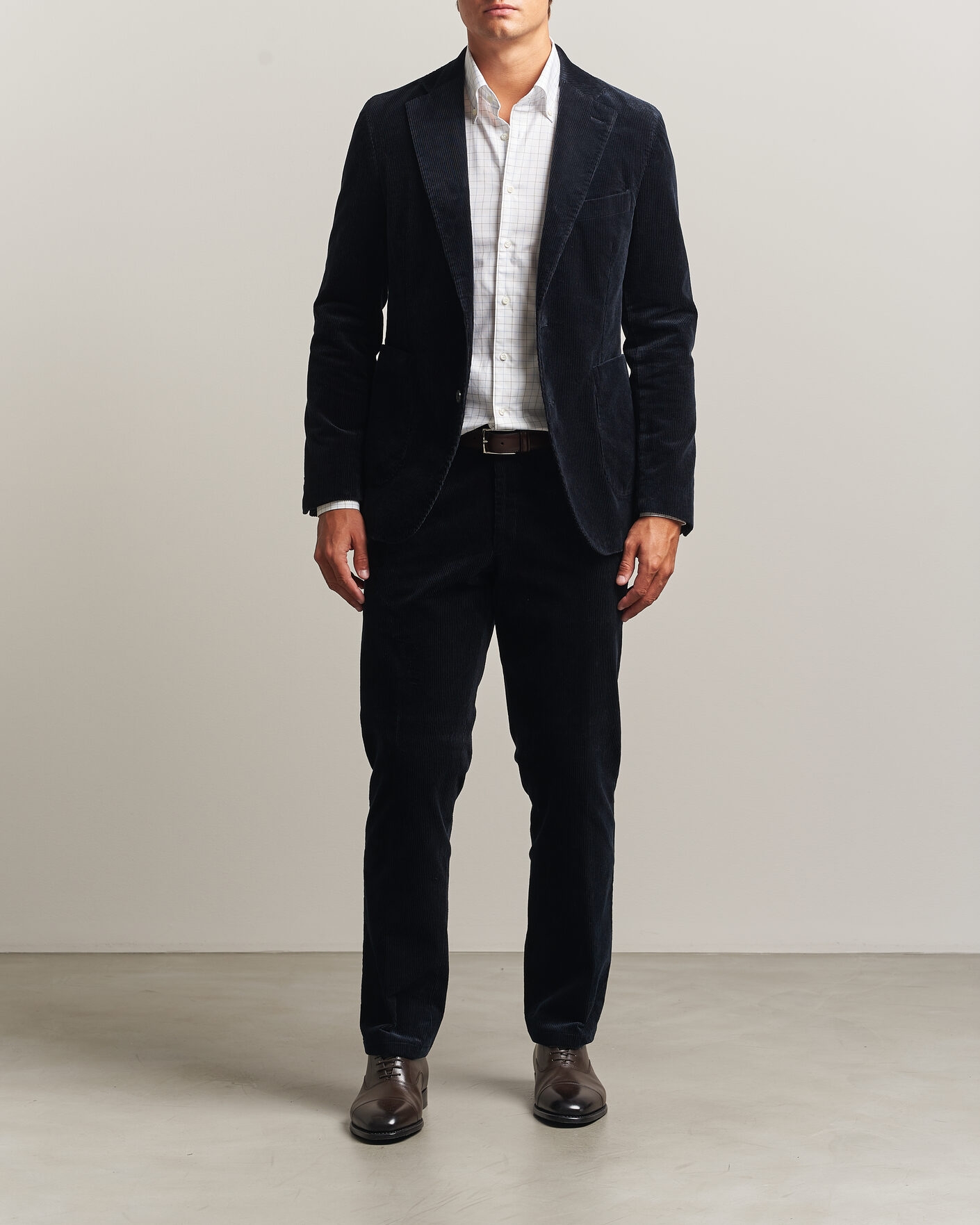 Heren | Blazers | Oscar Jacobson | Fogerty Patch Pocket Cord Blazer Navy