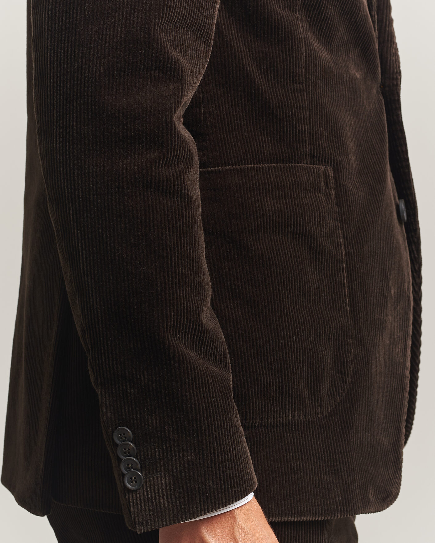 Homme | Blazers | Oscar Jacobson | Fogerty Patch Pocket Cord Blazer Dark Brown