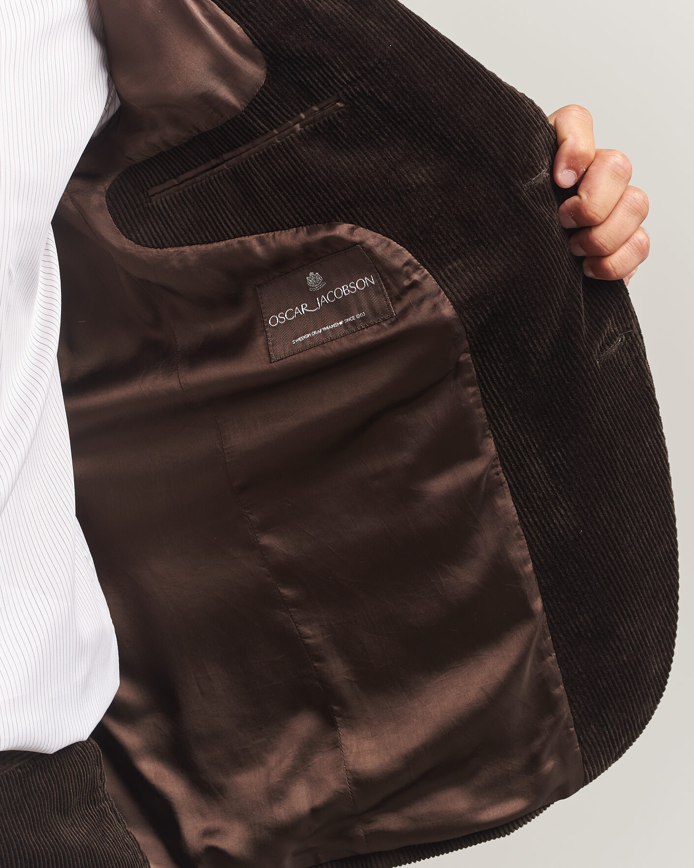 Homme | Blazers | Oscar Jacobson | Fogerty Patch Pocket Cord Blazer Dark Brown