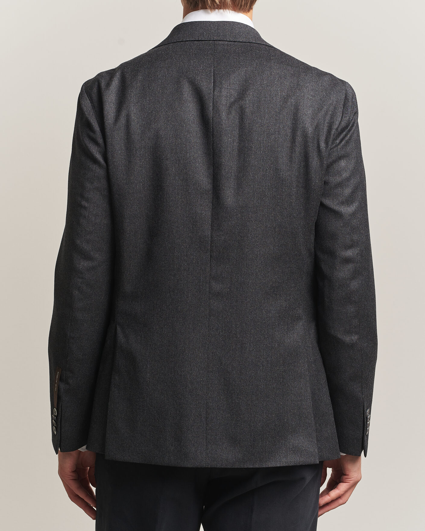 Homme | Blazers | Oscar Jacobson | Fogerty Wool Flannel Blazer Charcoal