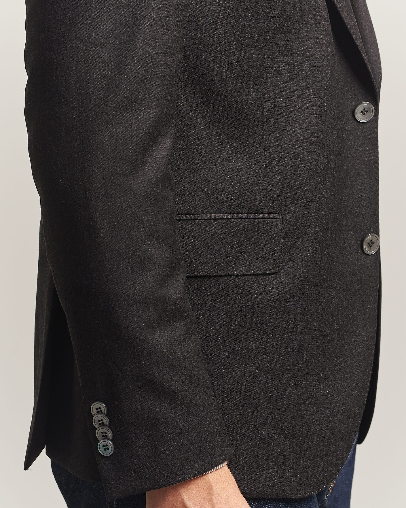 Homme | Blazers | Oscar Jacobson | Fogerty Wool Flannel Blazer Brown