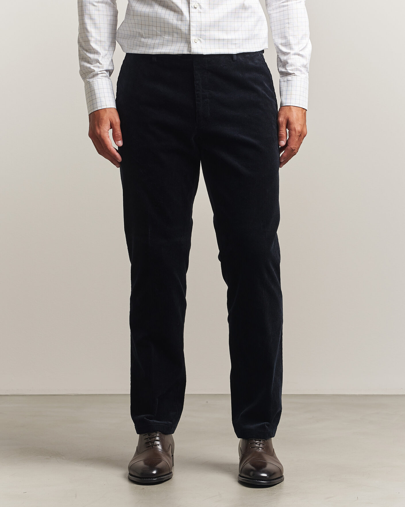 Homme | Pantalons | Oscar Jacobson | Dandy Corduroy Trousers Navy