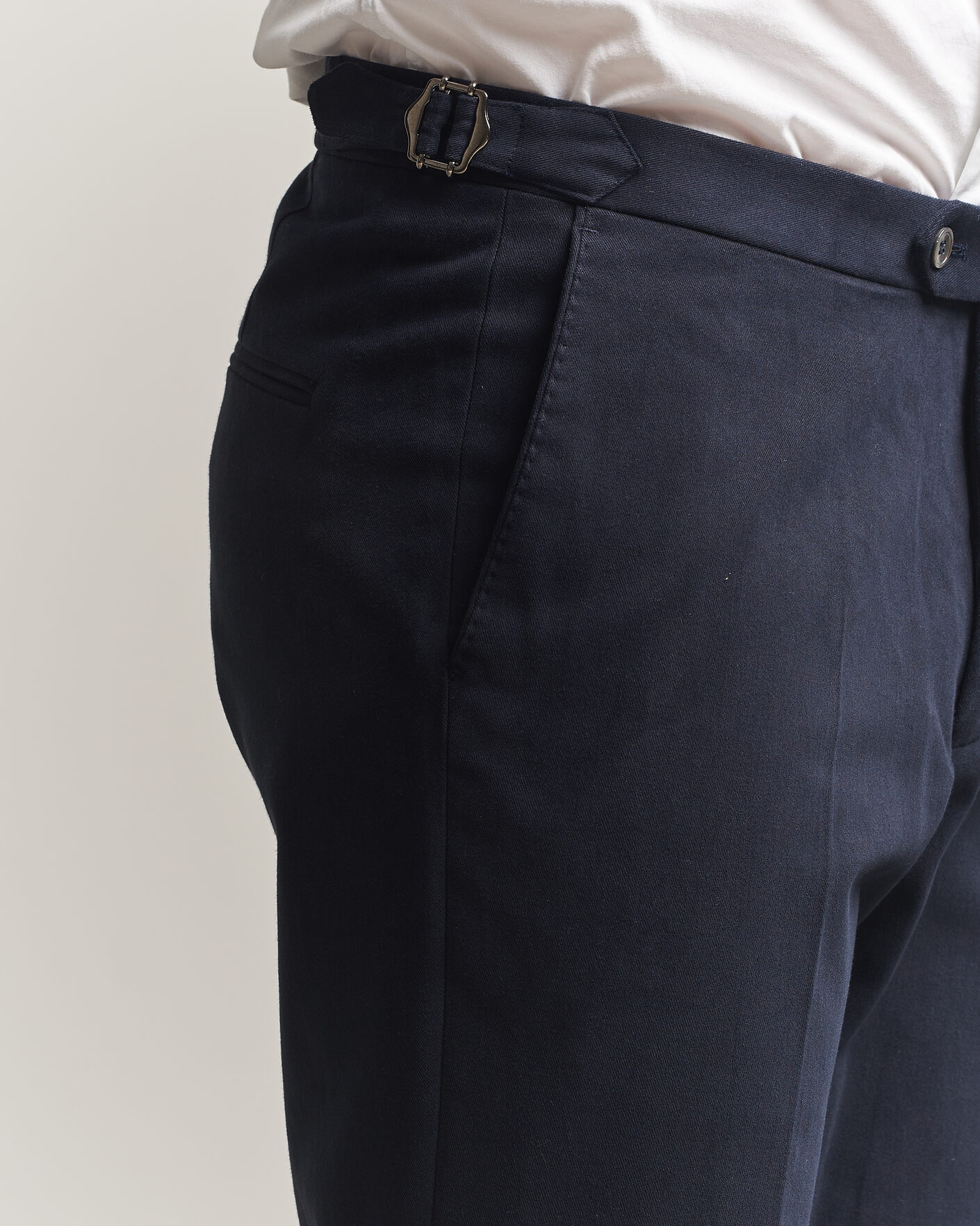 Heren | Broeken | Oscar Jacobson | Dandy Brushed Cotton Trousers Blue