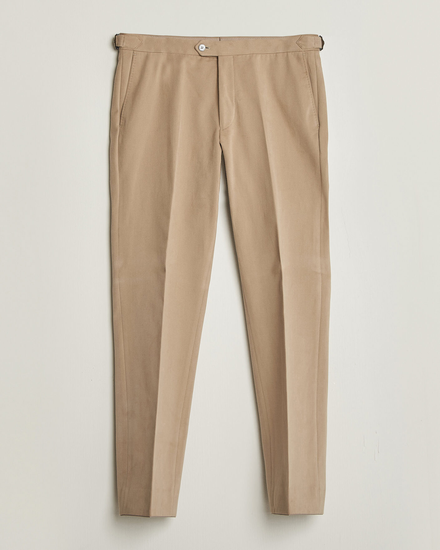 Heren | Broeken | Oscar Jacobson | Dandy Brushed Cotton Trousers Beige