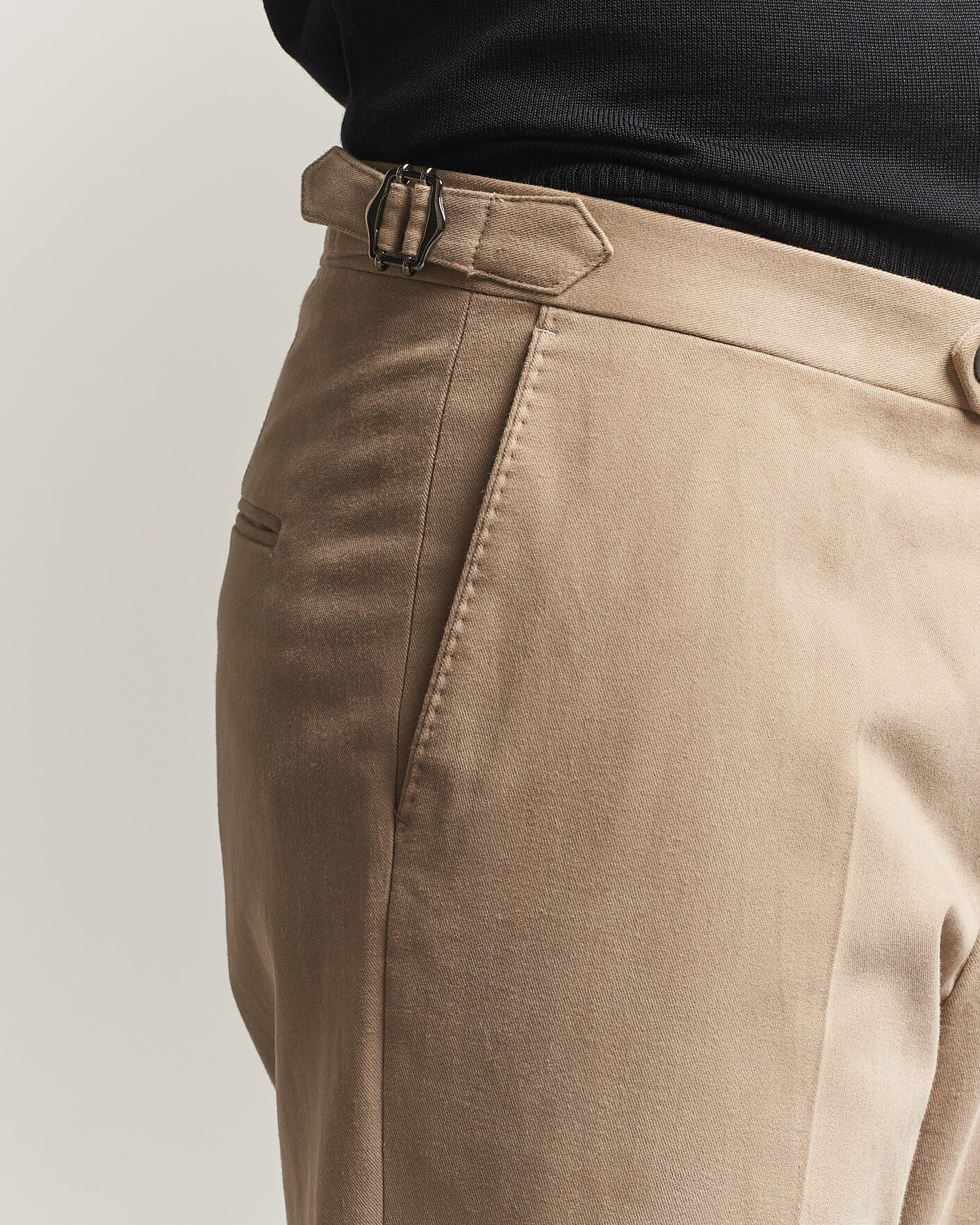 Heren | Broeken | Oscar Jacobson | Dandy Brushed Cotton Trousers Beige