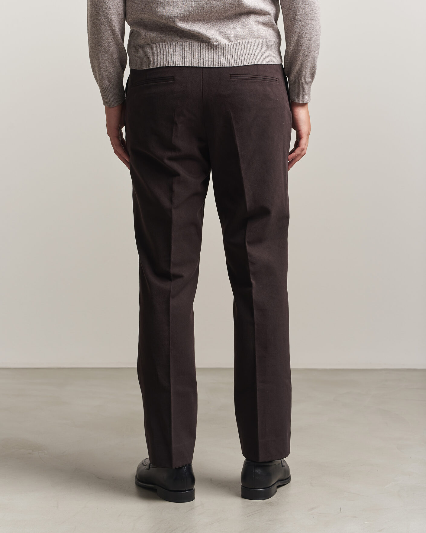Heren | Broeken | Oscar Jacobson | Dandy Brushed Cotton Trousers Brown