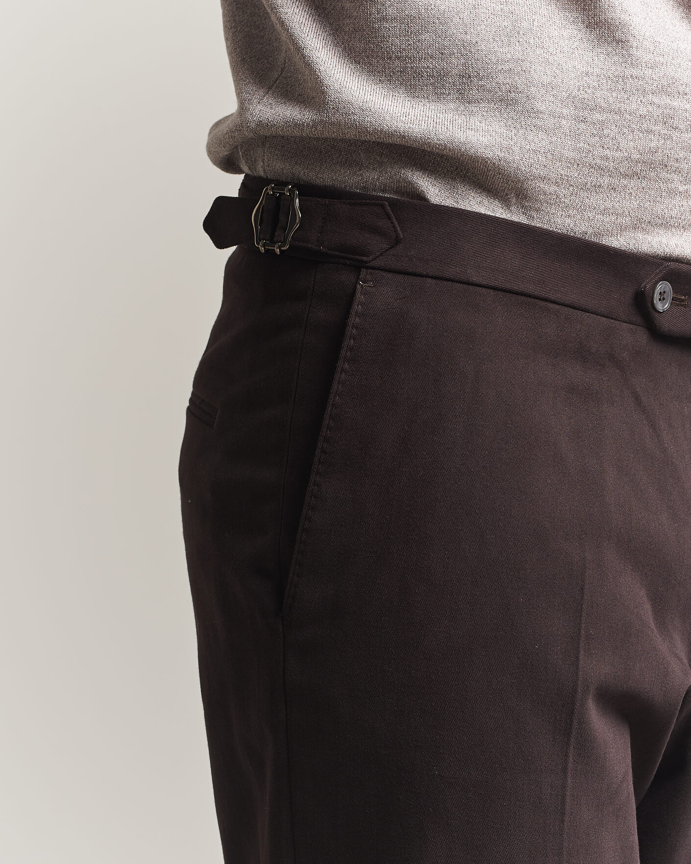 Heren | Broeken | Oscar Jacobson | Dandy Brushed Cotton Trousers Brown