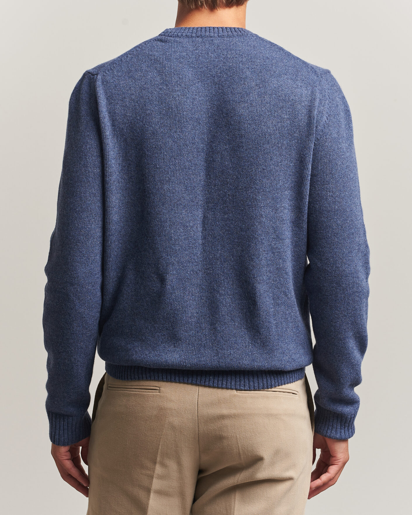 Homme | Pulls Et Tricots | Stenströms | Brushed Merino Crew Neck Blue