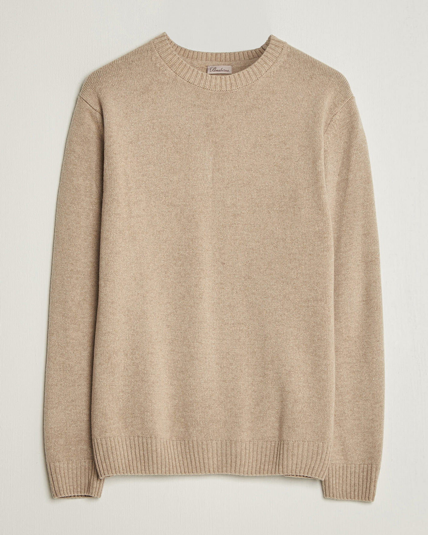 Homme | Pulls Et Tricots | Stenströms | Brushed Merino Crew Neck Beige