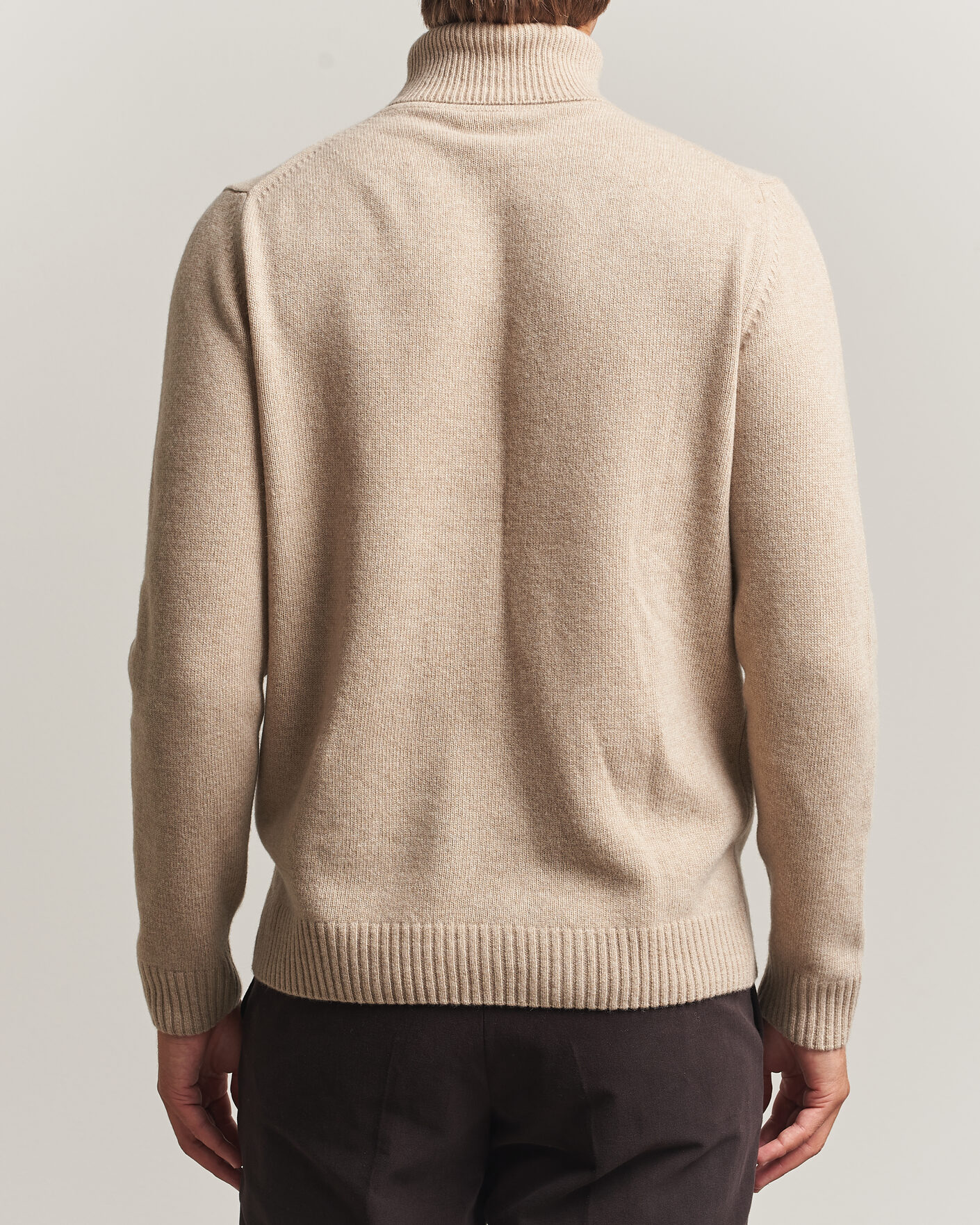 Homme | Pulls Et Tricots | Stenströms | Brushed Merino Rollneck Beige