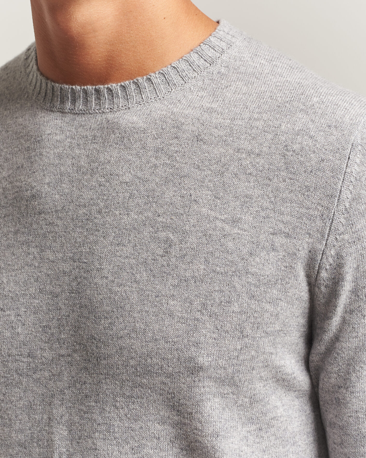 Homme | Pulls Et Tricots | Stenströms | Cashmere Crewneck Grey