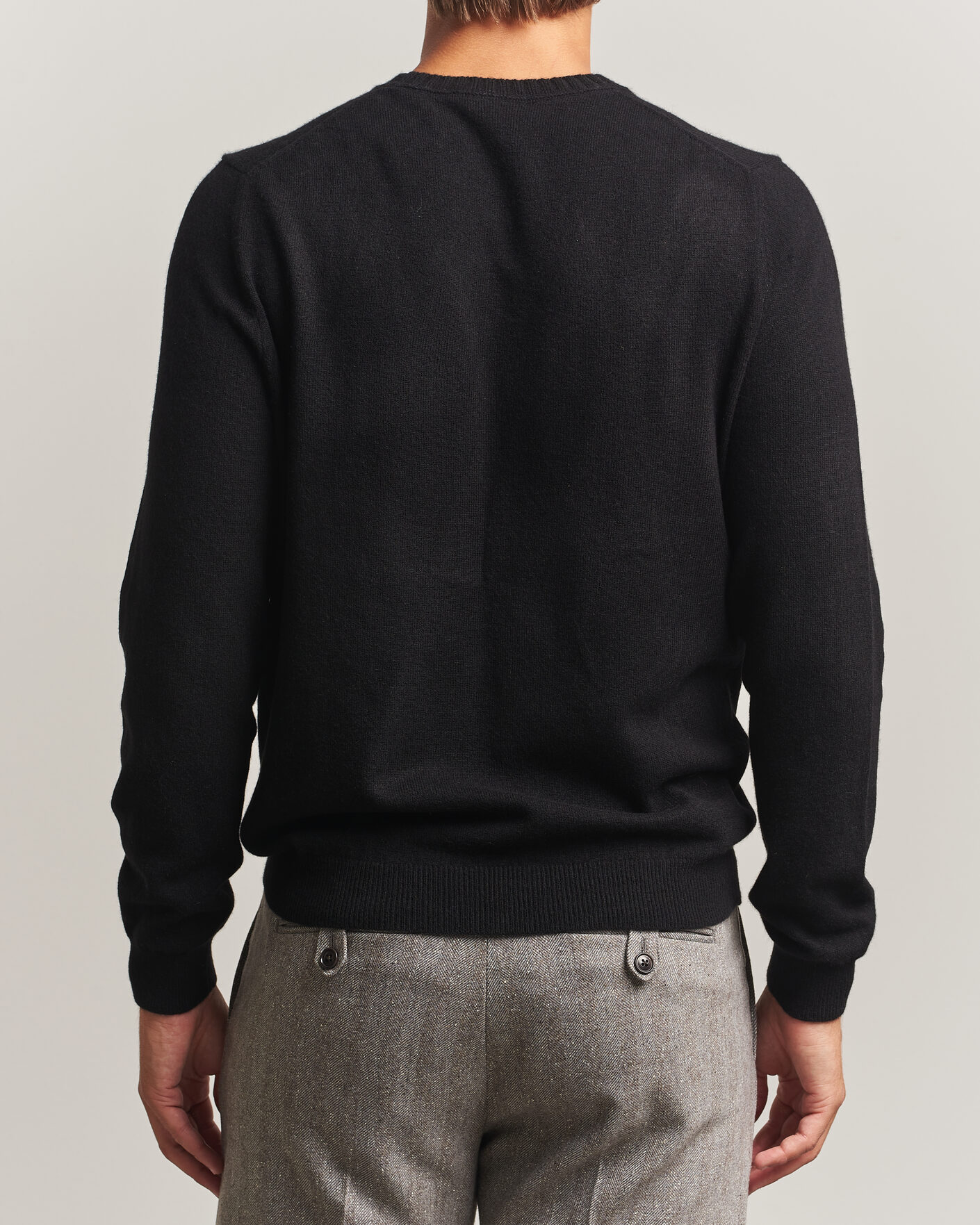 Heren | Truien | Stenströms | Cashmere Crewneck Black