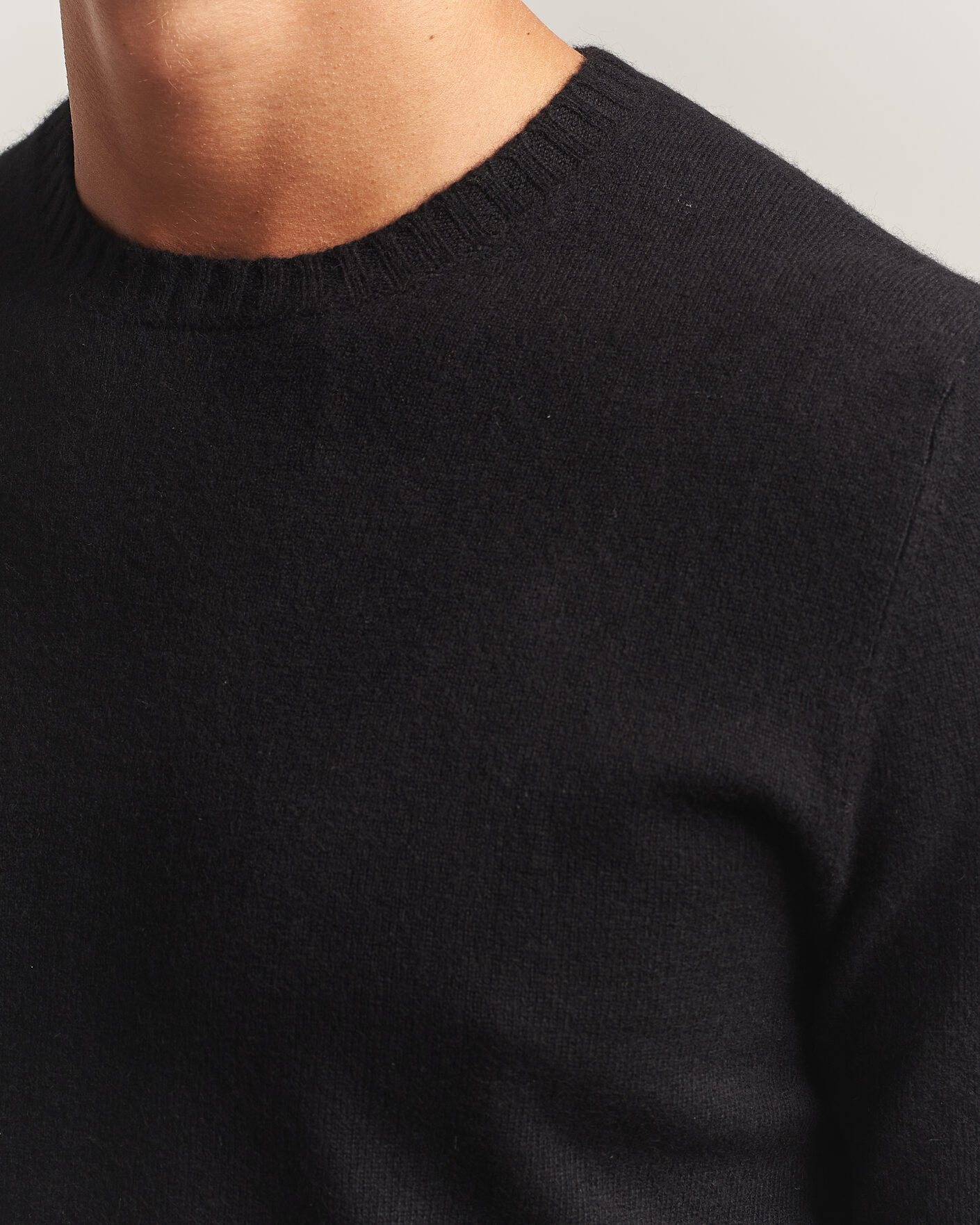 Heren | Truien | Stenströms | Cashmere Crewneck Black