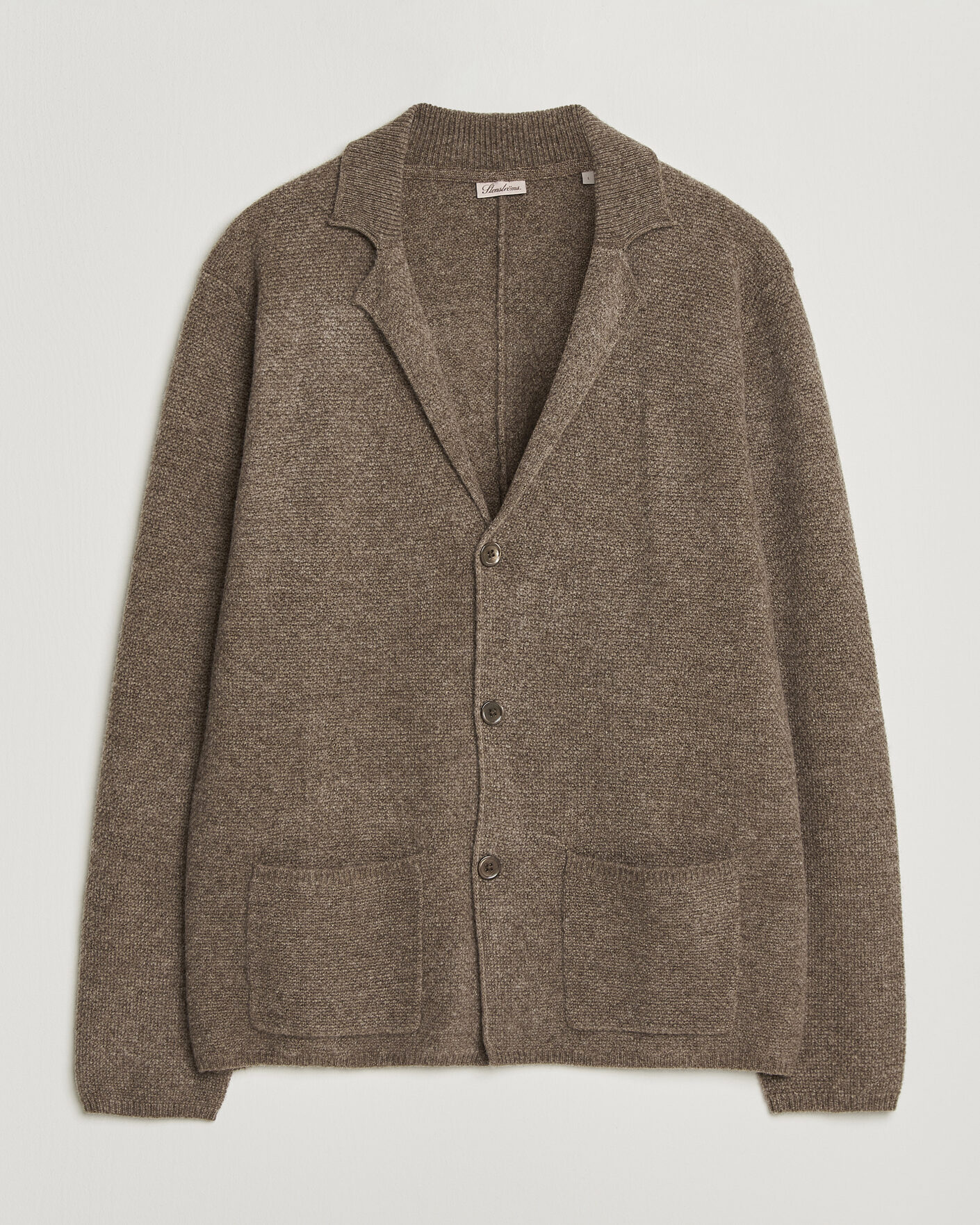 Homme | Pulls Et Tricots | Stenströms | Knitted Yak/Merino Cardigan Blazer Brown