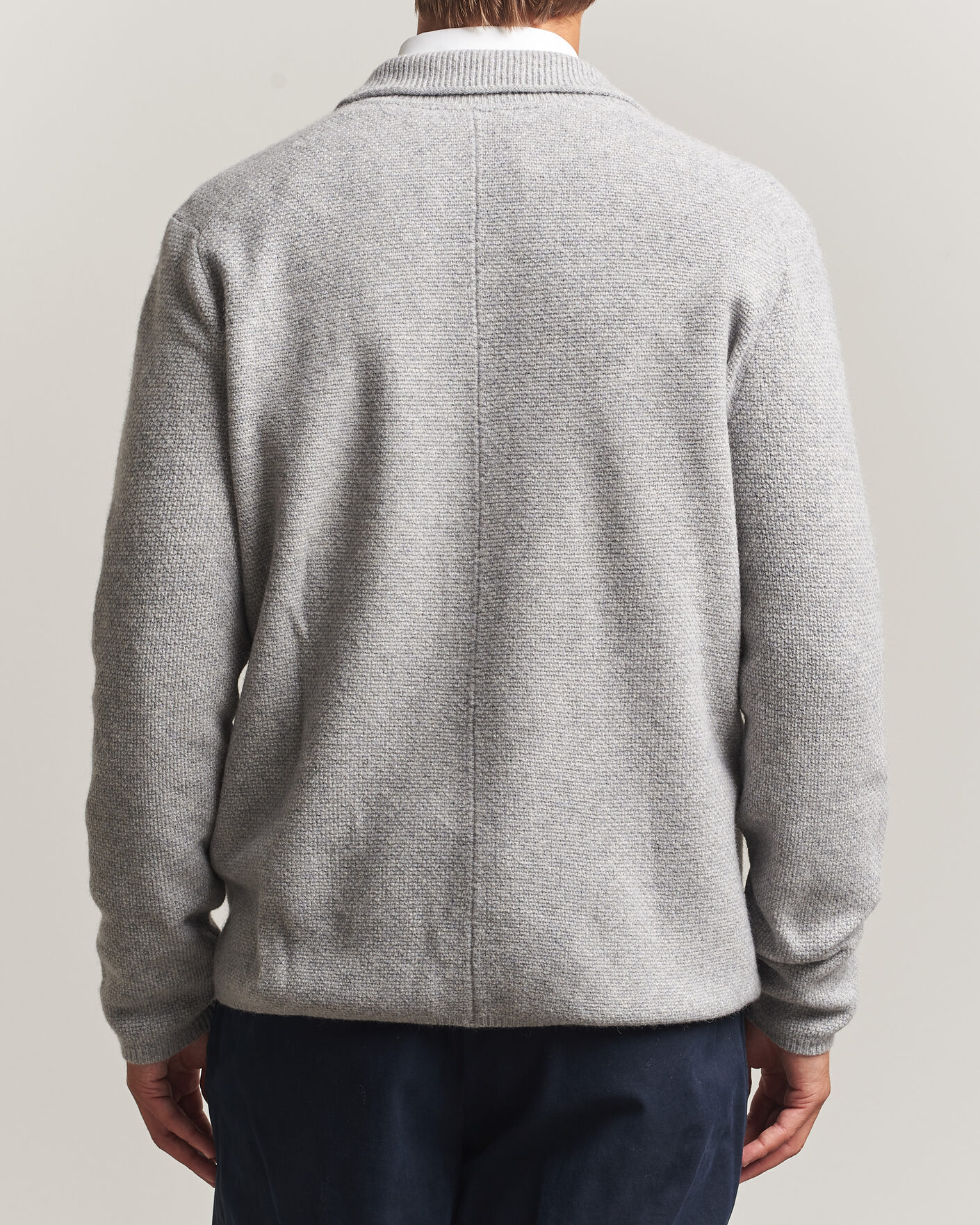 Homme | Pulls Et Tricots | Stenströms | Knitted Yak/Merino Cardigan Blazer Grey