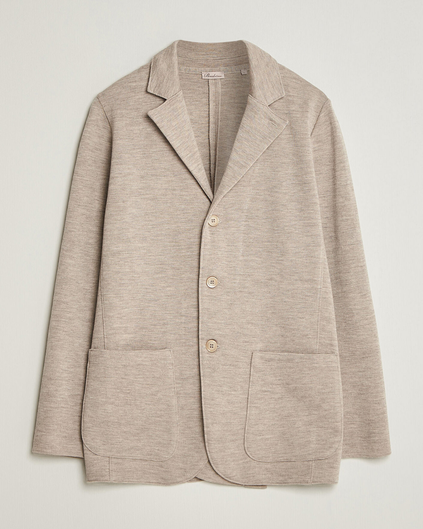 Homme | Blazers | Stenströms | Milano Knitted Merino Blazer Beige