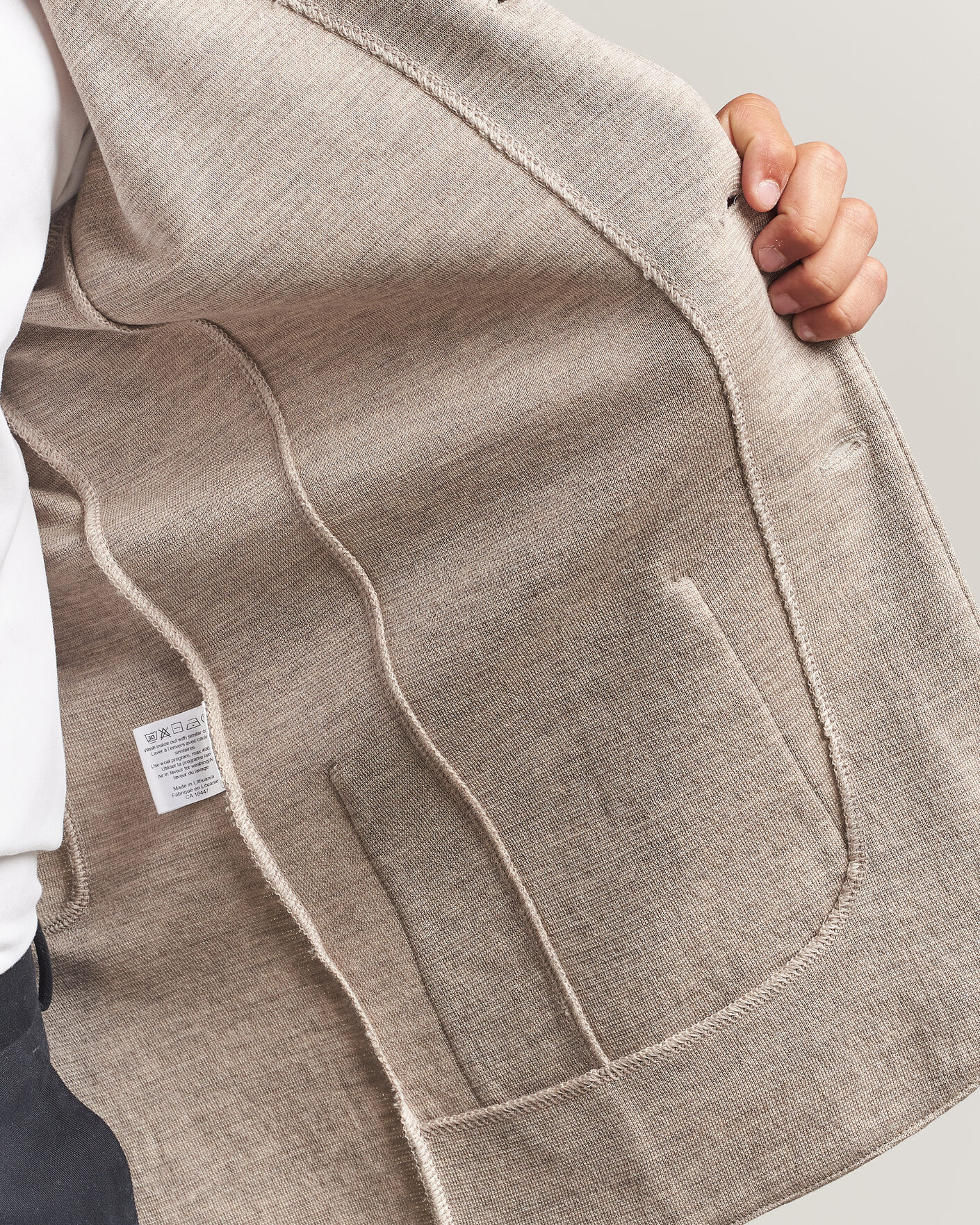 Homme | Blazers | Stenströms | Milano Knitted Merino Blazer Beige
