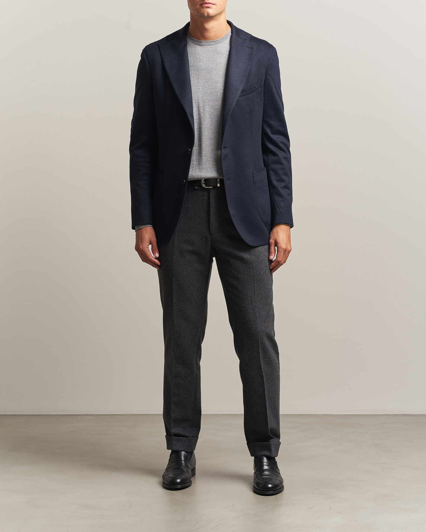 Homme | Blazers | Stenströms | Wool Jersey Blazer Navy