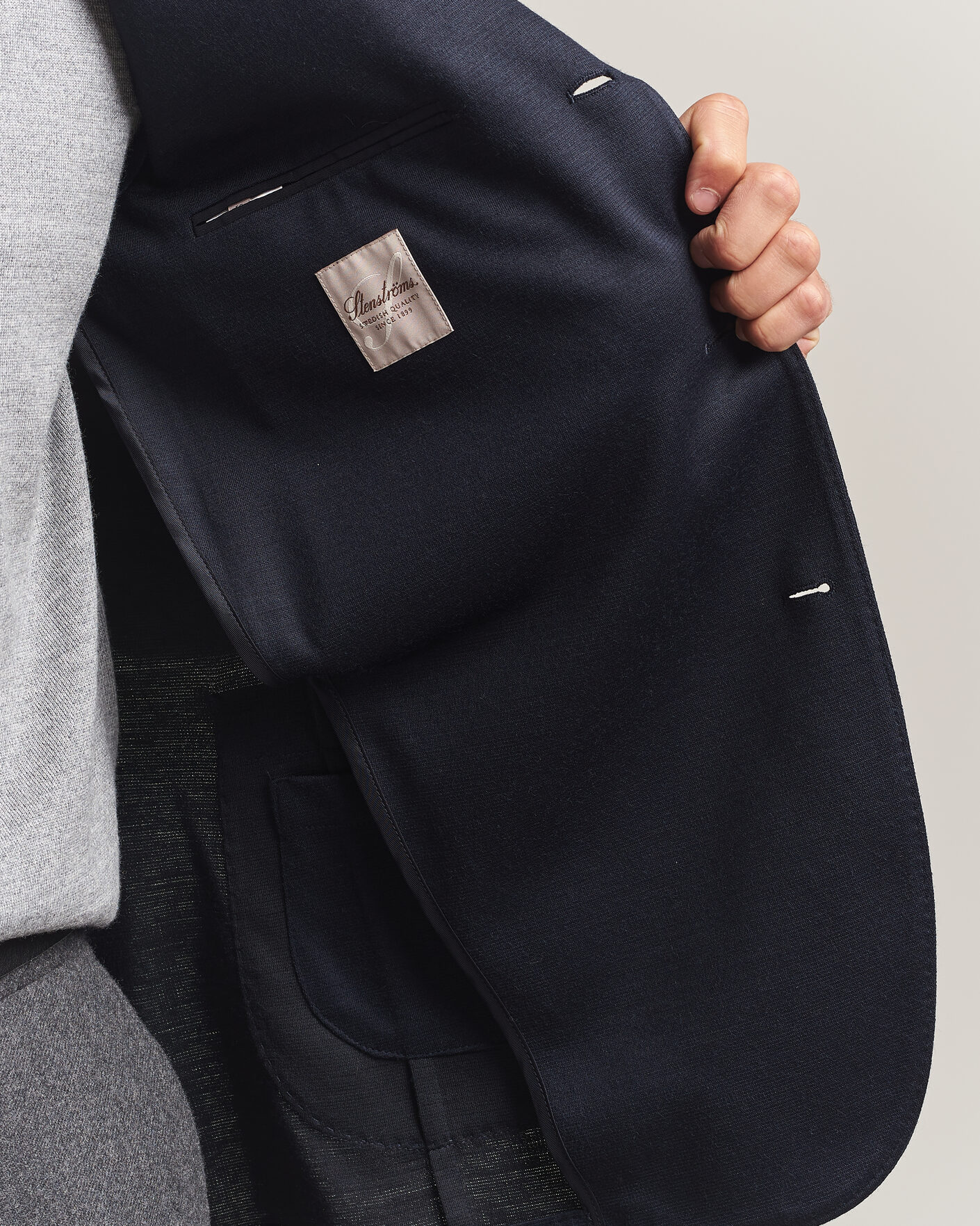 Homme | Blazers | Stenströms | Wool Jersey Blazer Navy