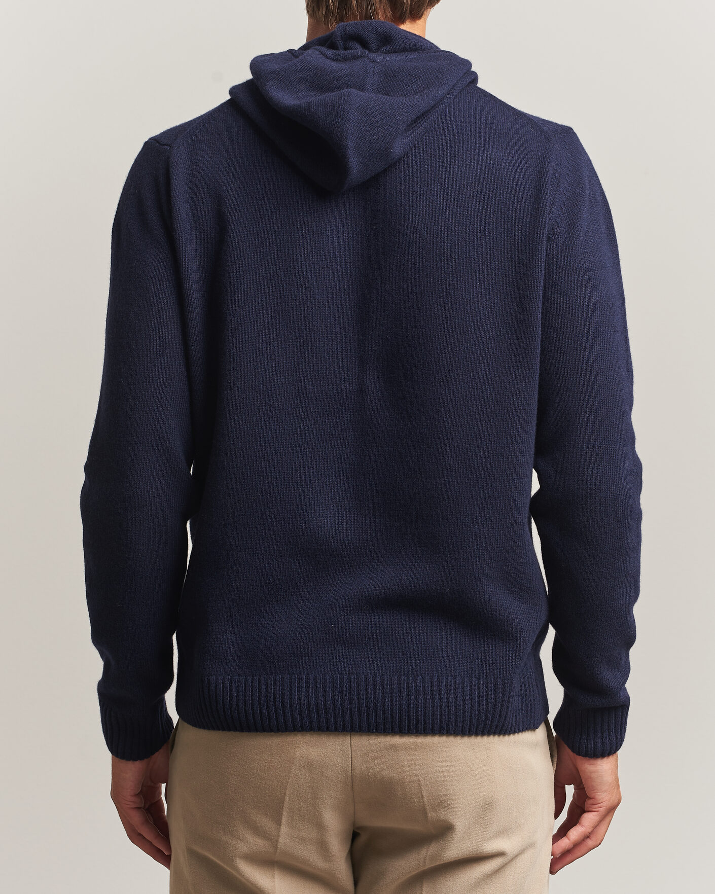 Homme | Pulls Et Tricots | Stenströms | Brushed Merino Hood Navy