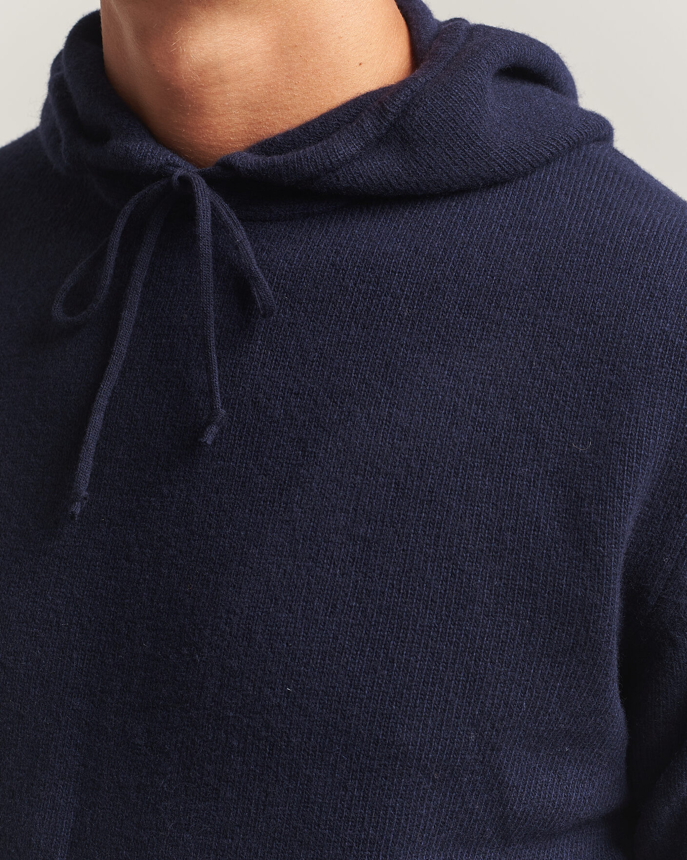 Homme | Pulls Et Tricots | Stenströms | Brushed Merino Hood Navy