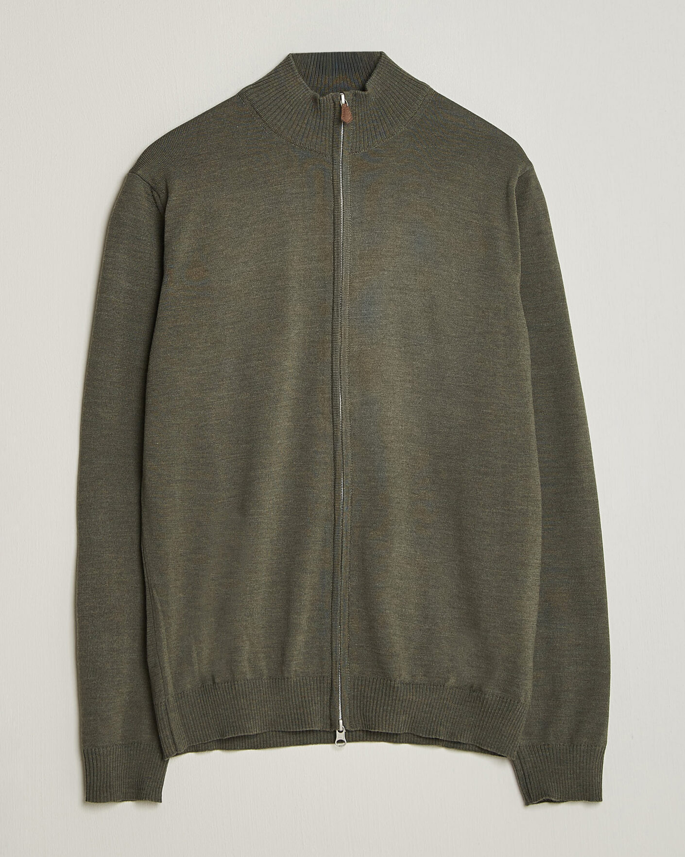 Homme | Pulls Et Tricots | Stenströms | Merino Full Zip Green
