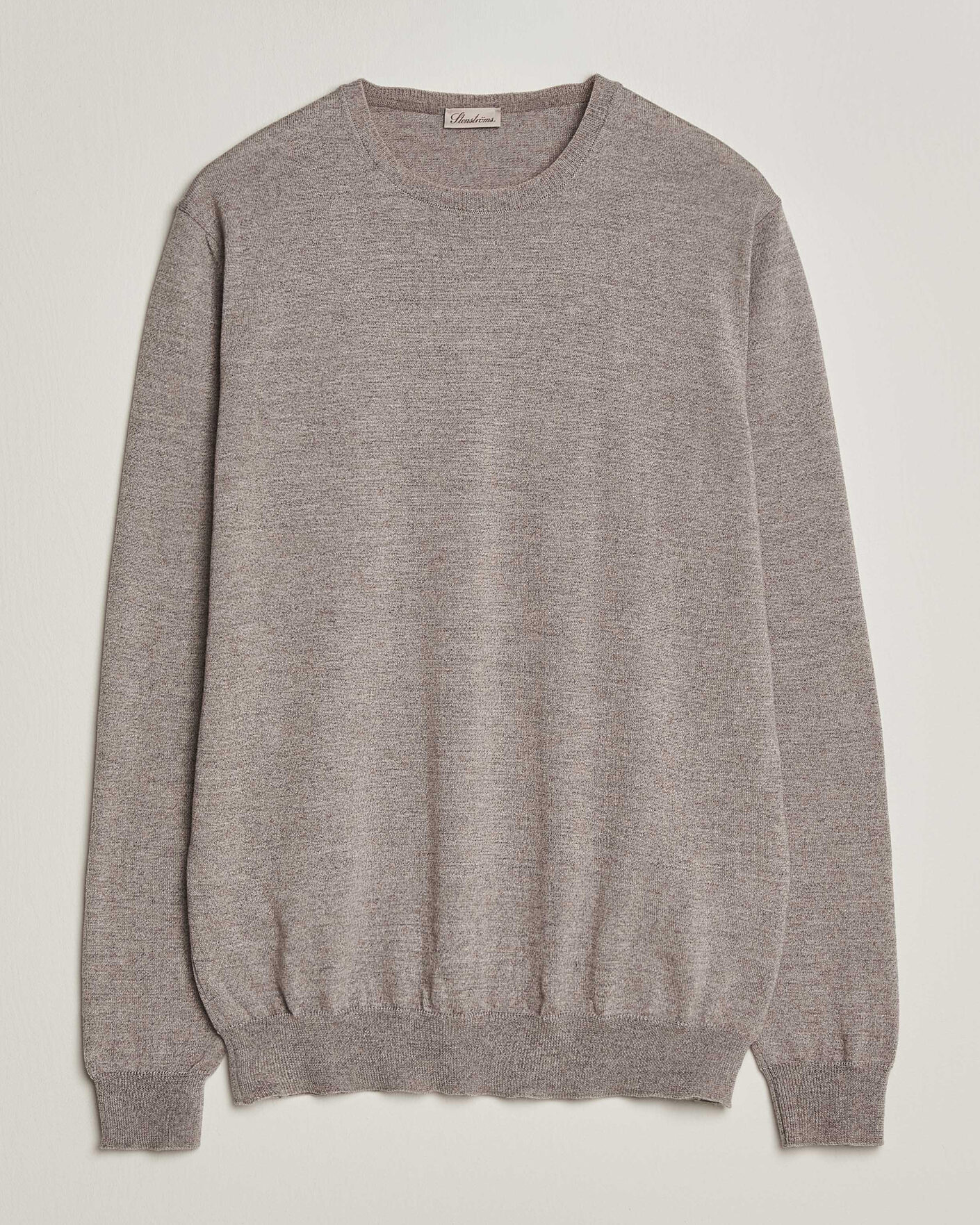 Homme | Pulls Et Tricots | Stenströms | Merino Patch Crew Neck Beige