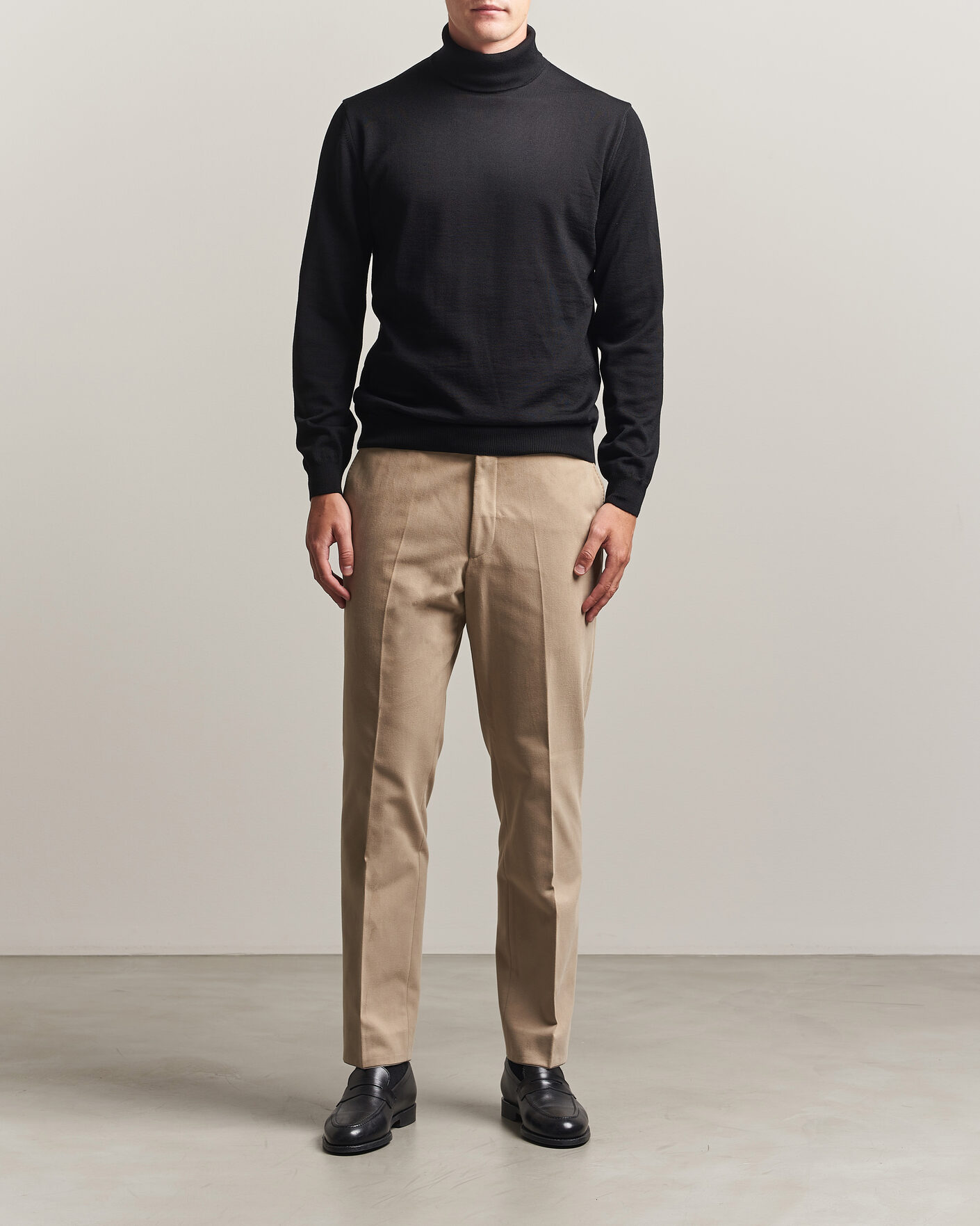 Homme | Pulls Et Tricots | Stenströms | Merino Rollneck Black