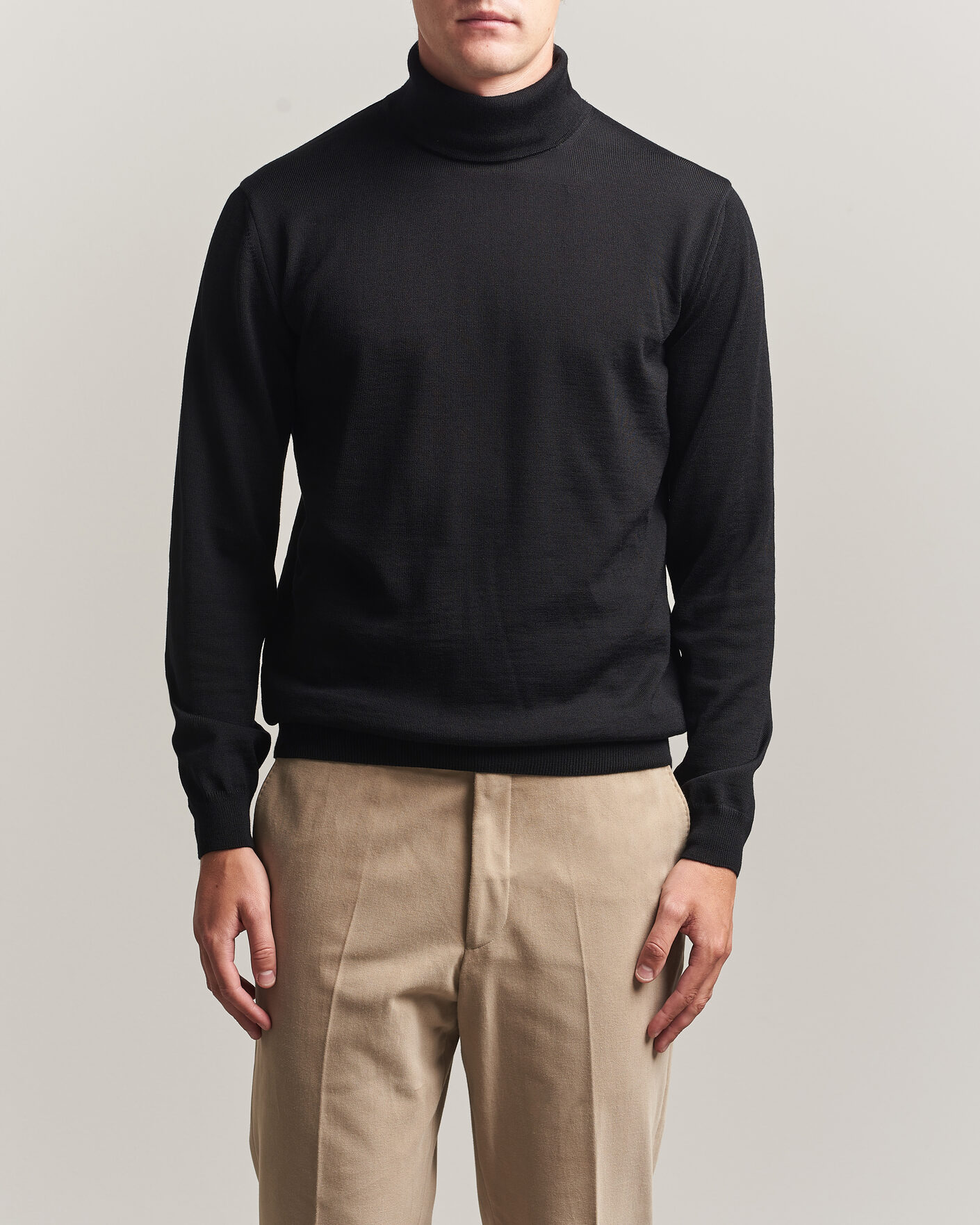 Homme | Pulls Et Tricots | Stenströms | Merino Rollneck Black