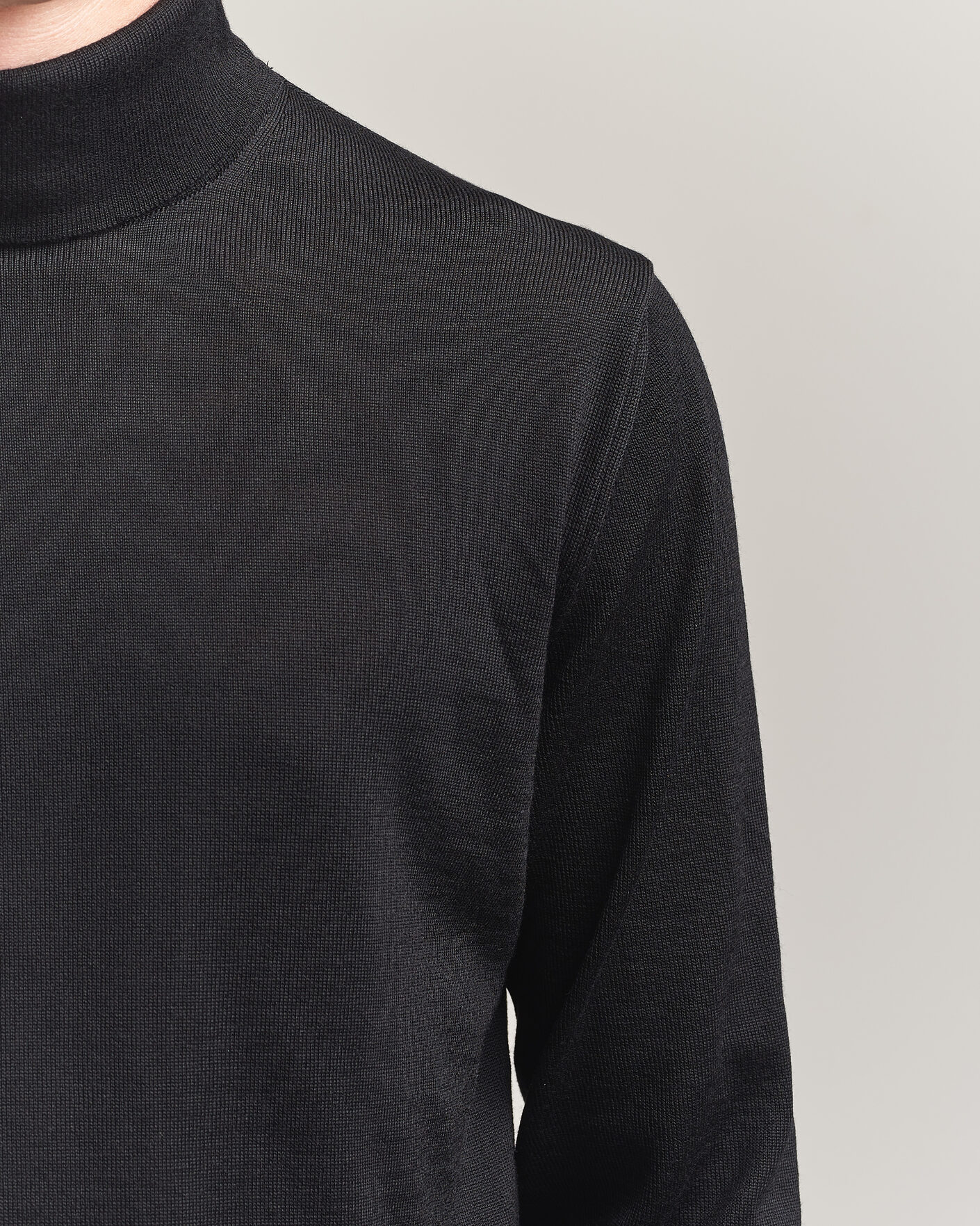 Homme | Pulls Et Tricots | Stenströms | Merino Rollneck Black