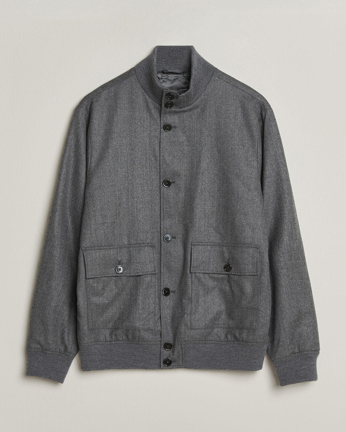 Homme | Manteaux Et Vestes | Stenströms | Flannel Bomber Jacket Grey