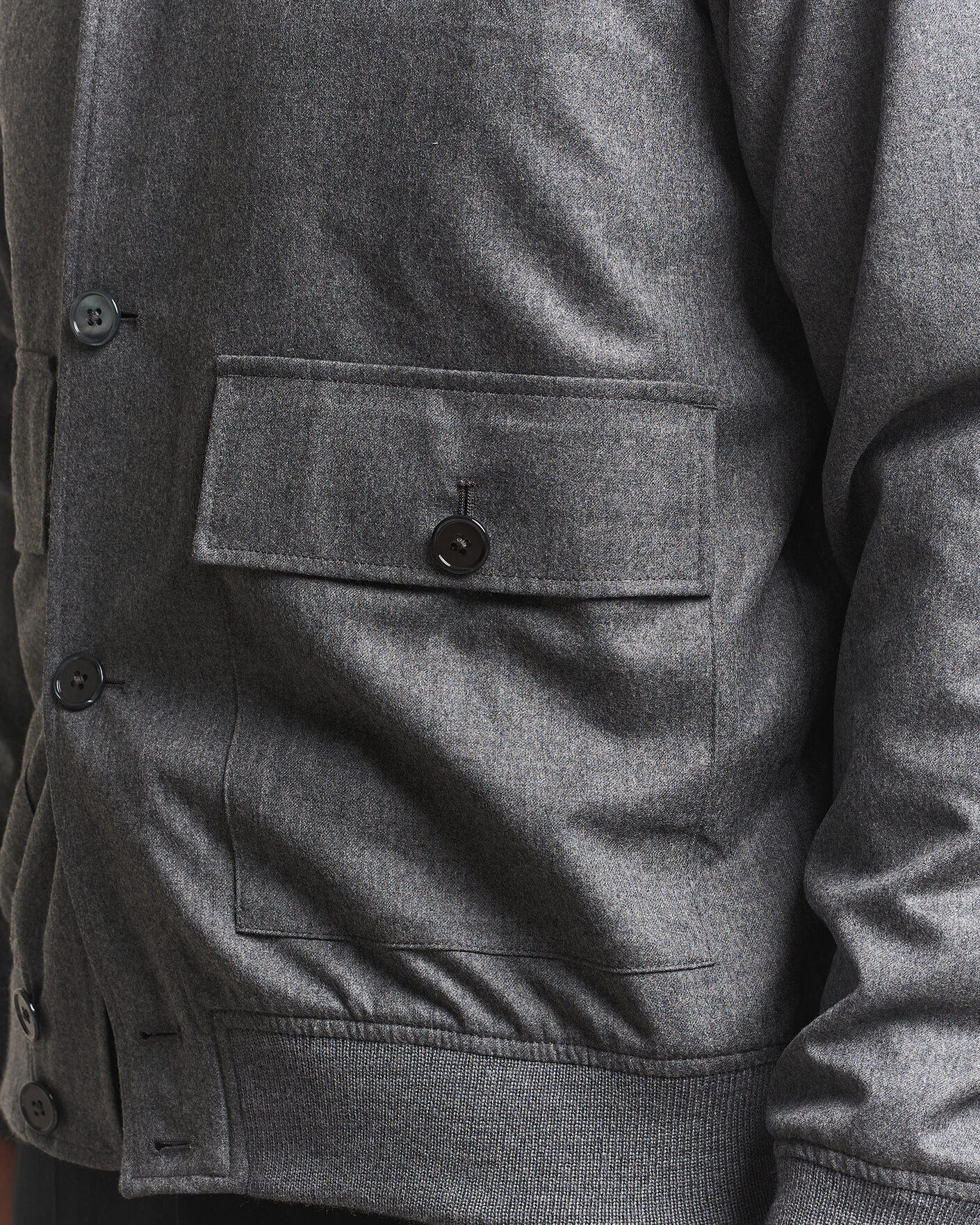 Homme | Manteaux Et Vestes | Stenströms | Flannel Bomber Jacket Grey