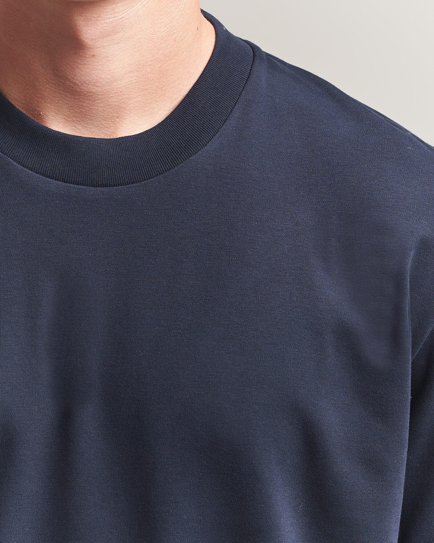 Homme | T-shirts | Sunspel | Heavy Weight Supima Cotton T-Shirt Midnight Navy