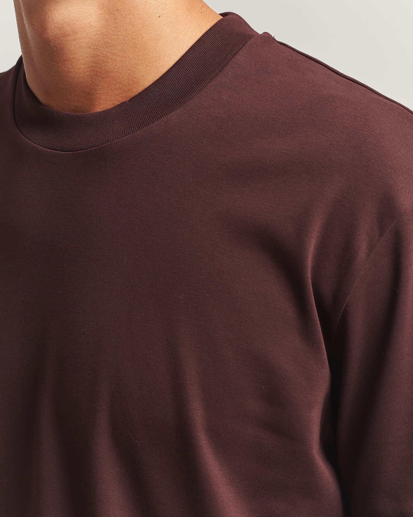 Homme | T-shirts | Sunspel | Heavy Weight Supima Cotton T-Shirt Dark Brown