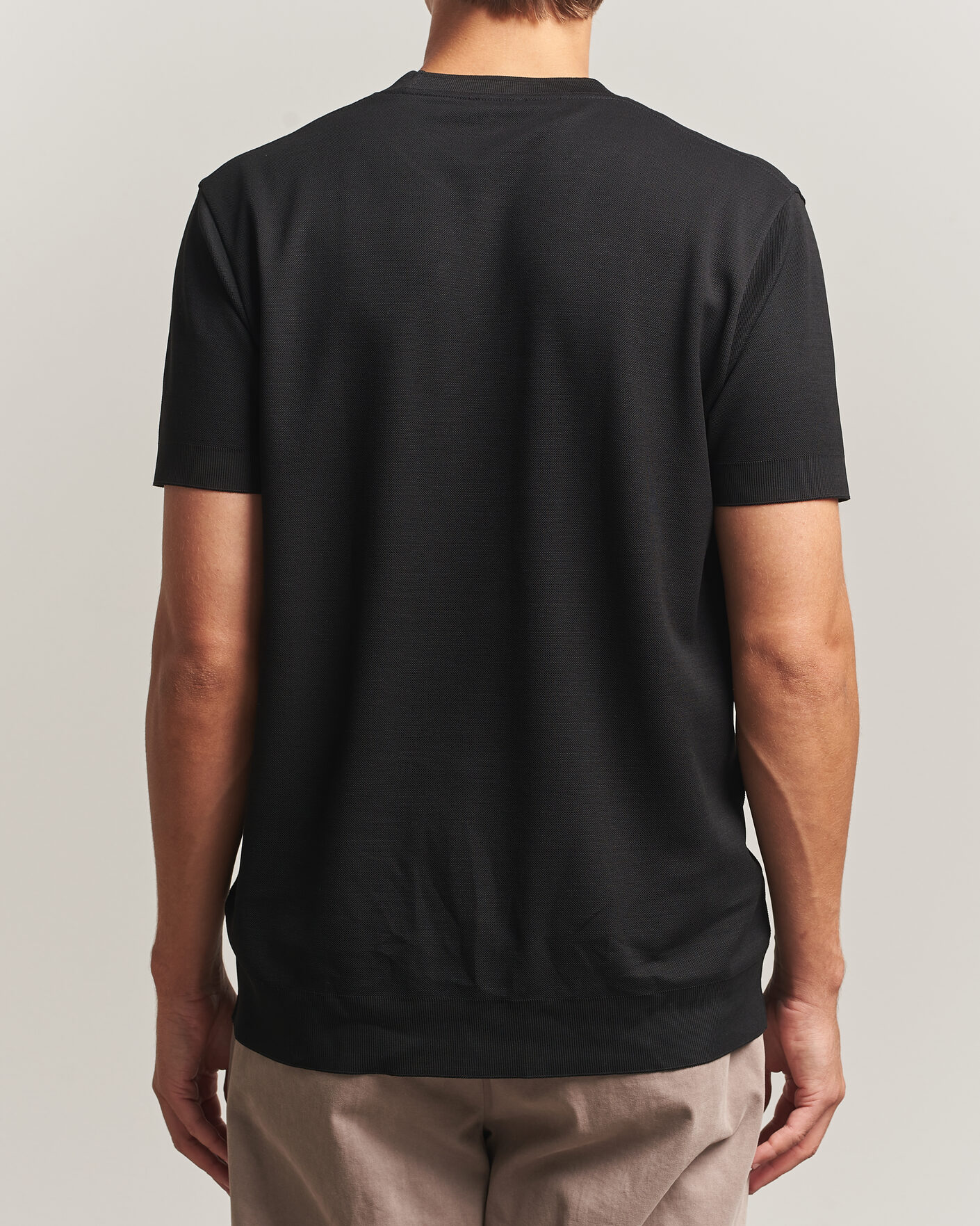 Homme | T-shirts | Sunspel | Cotton Piquet T-Shirt Black