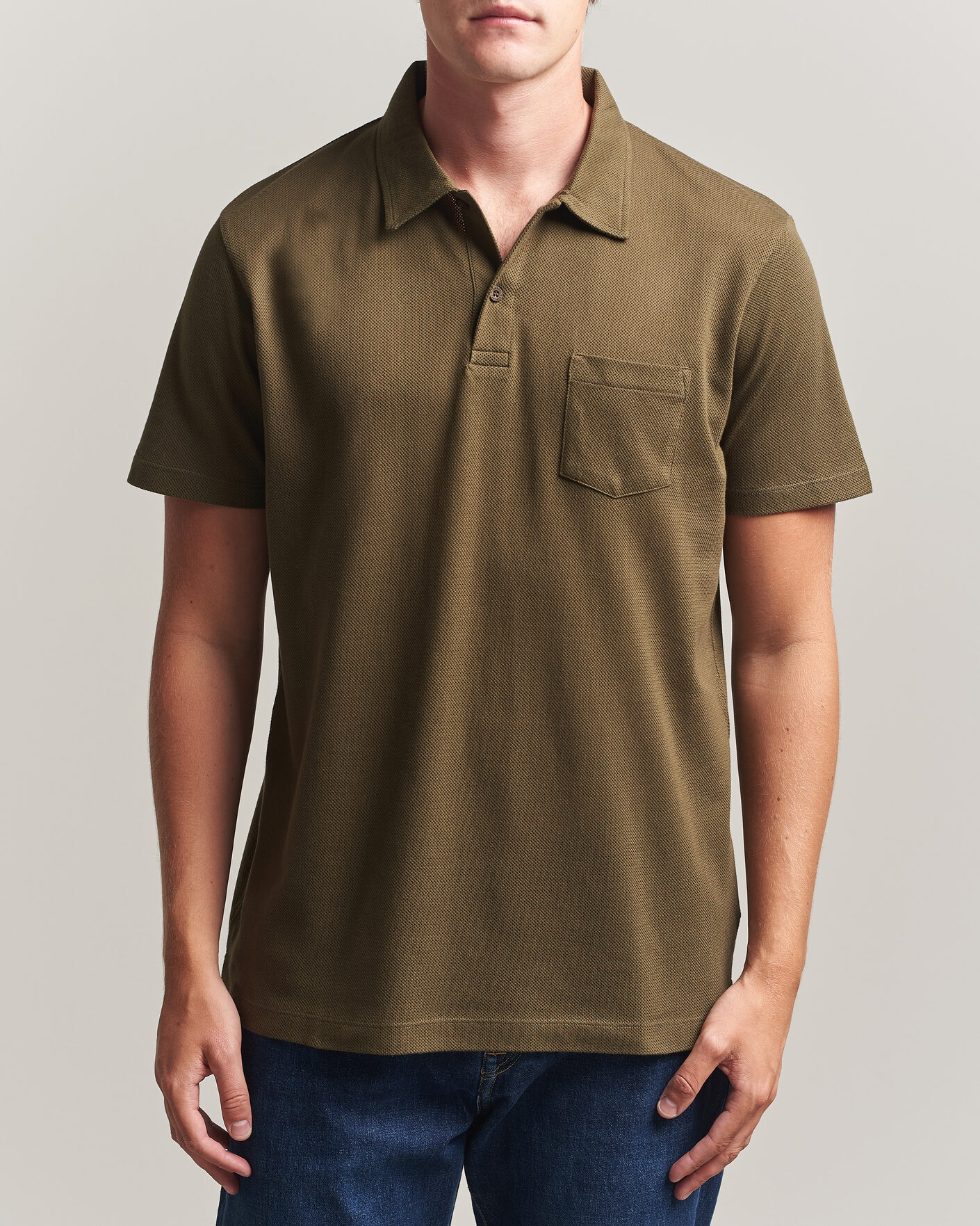 Homme | Polos | Sunspel | Riviera Polo Shirt Loden Green