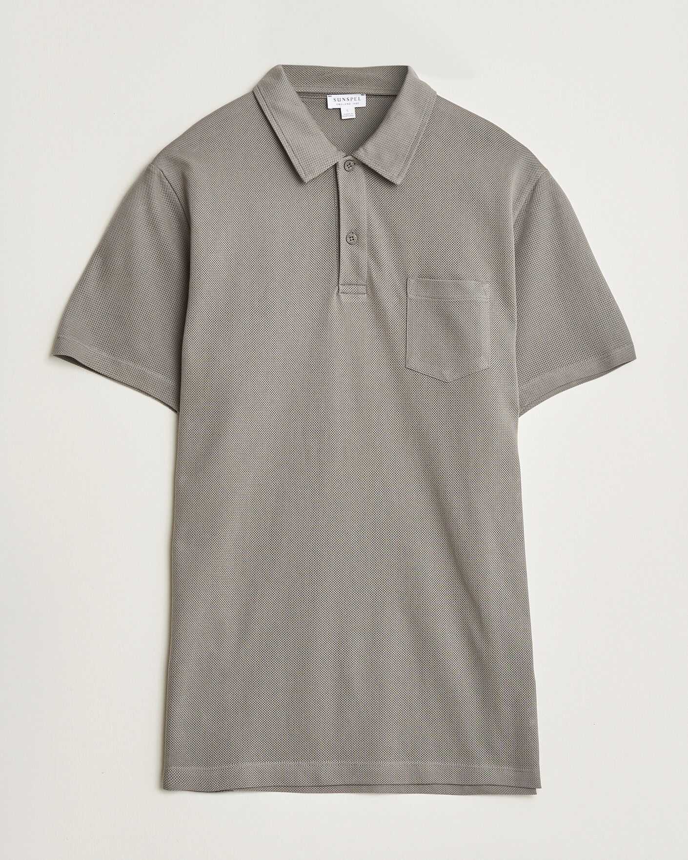Heren | Polo's | Sunspel | Riviera Polo Shirt Smoke Grey