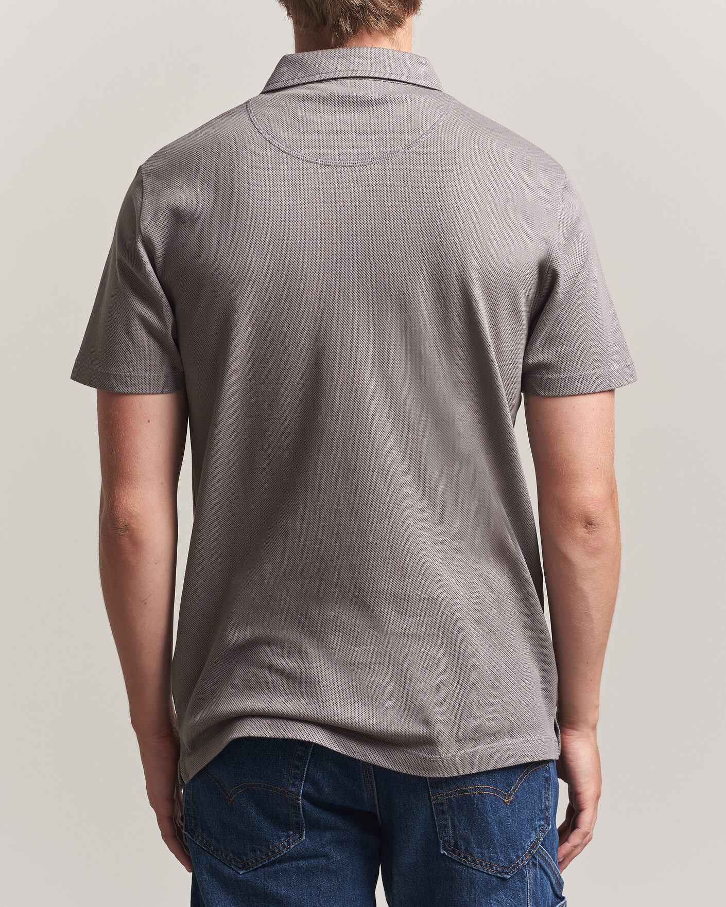 Heren | Polo's | Sunspel | Riviera Polo Shirt Smoke Grey