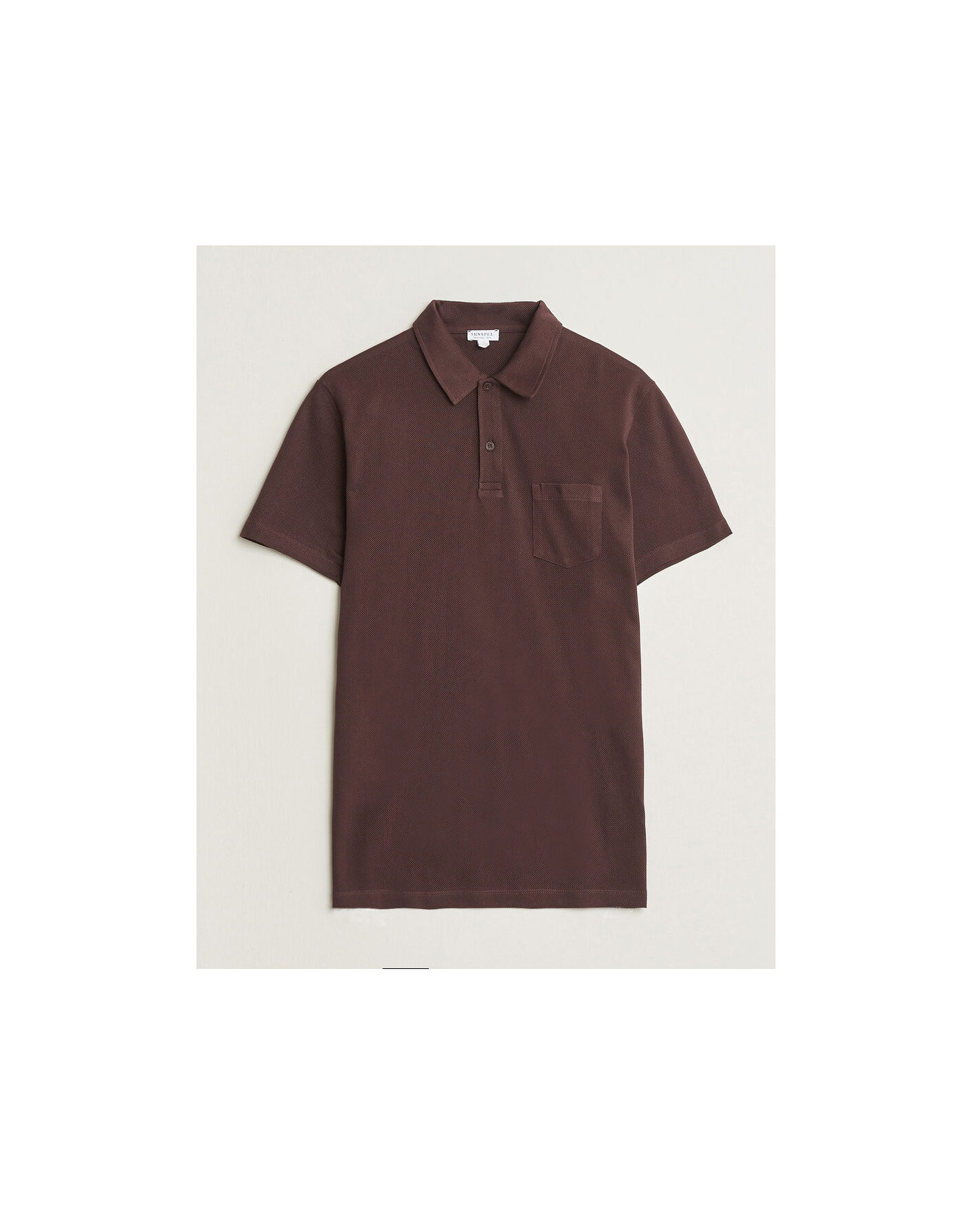 Homme | Polos | Sunspel | Riviera Polo Shirt Dark Brown