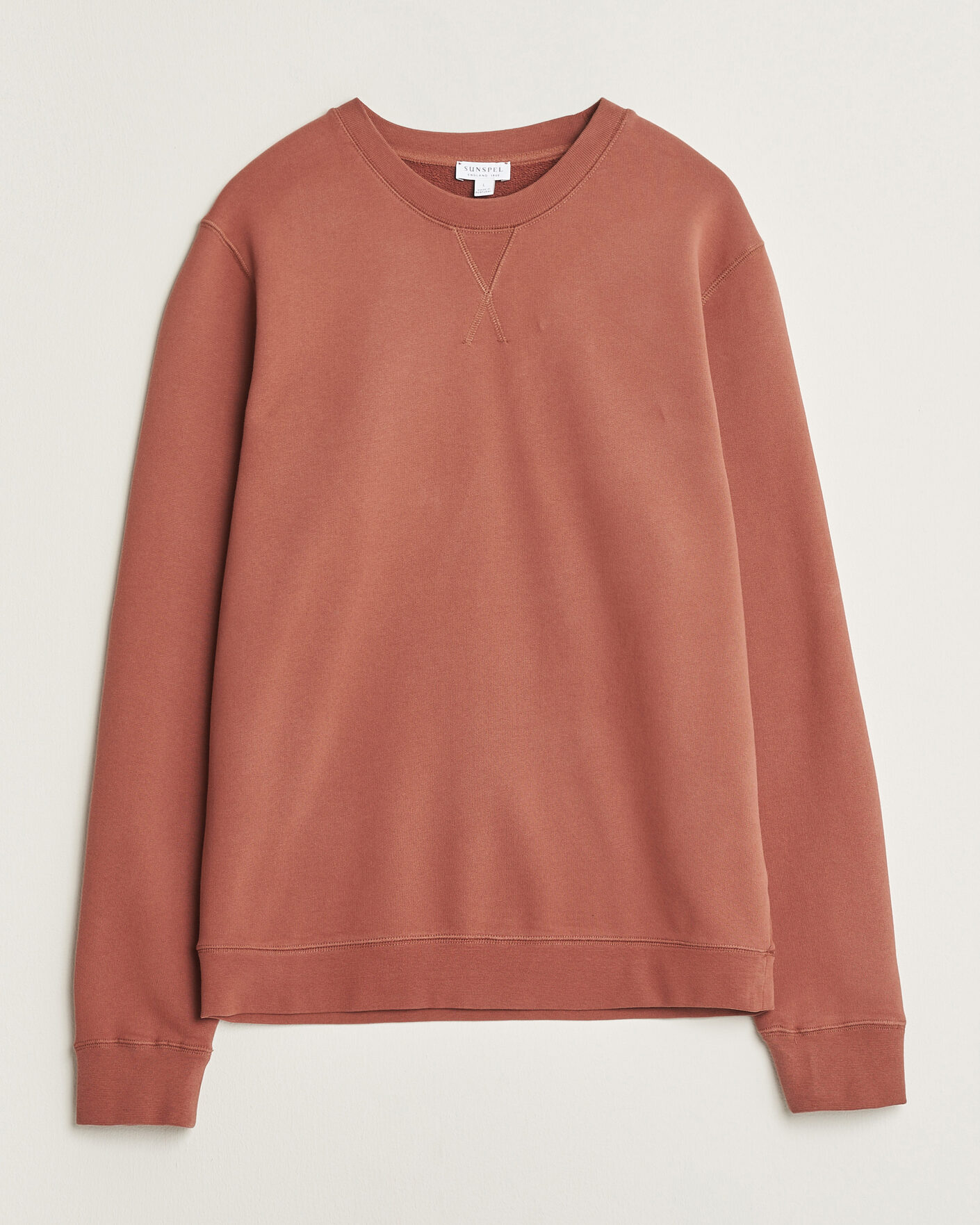 Heren | Truien | Sunspel | Loopback Sweatshirt Dark Tabacco