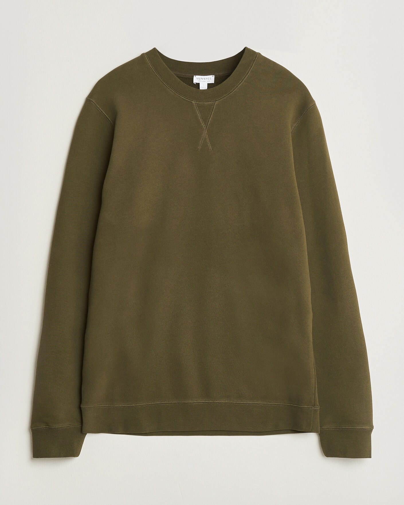 Heren | Truien | Sunspel | Loopback Sweatshirt Loden Green