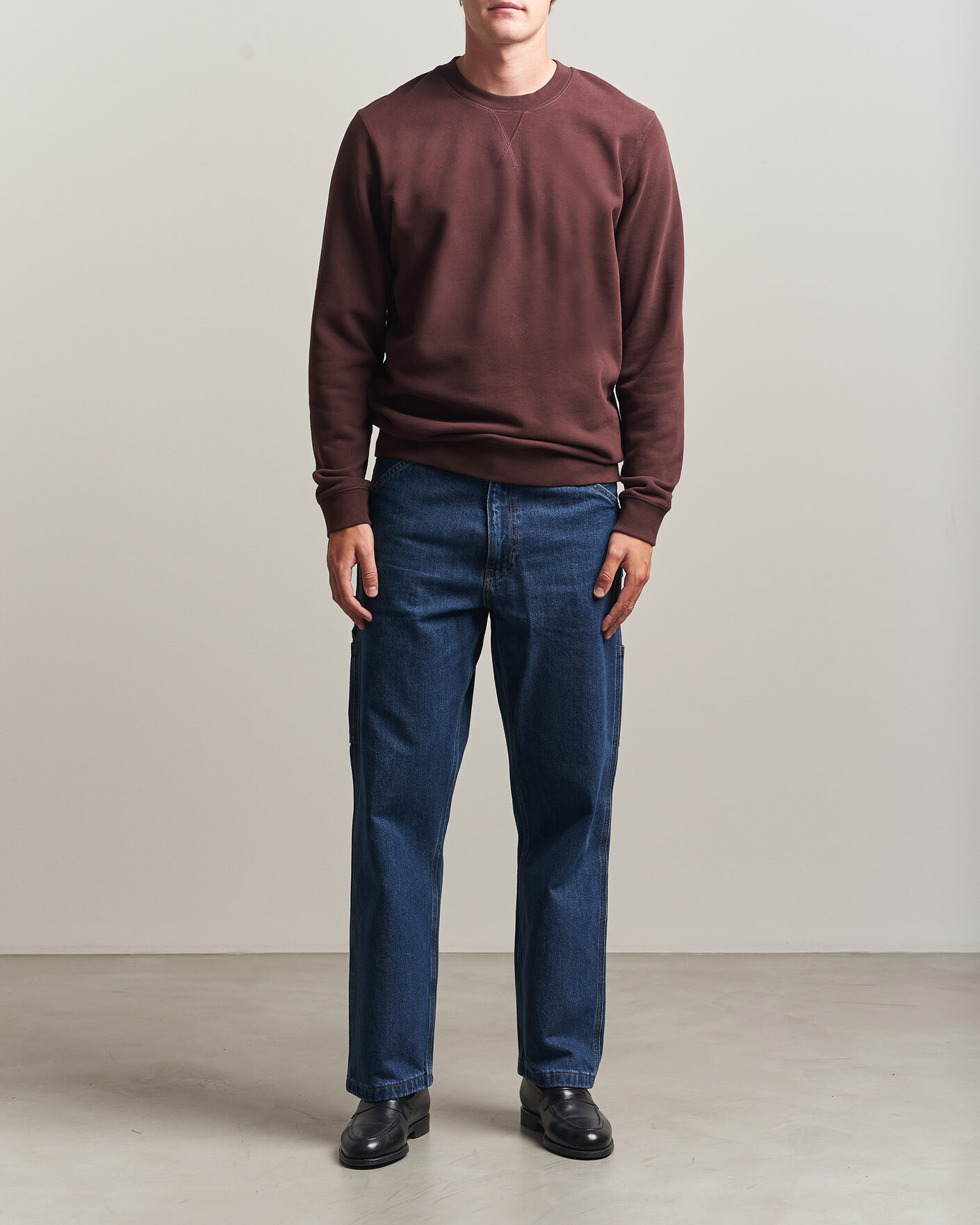 Homme | Pulls Et Tricots | Sunspel | Loopback Sweatshirt Dark Brown