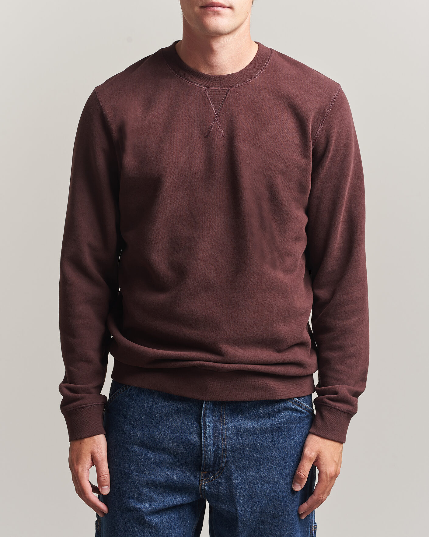 Homme | Pulls Et Tricots | Sunspel | Loopback Sweatshirt Dark Brown