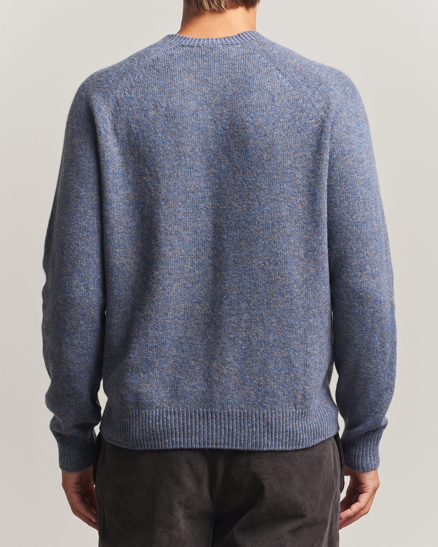 Heren | Truien | Sunspel | Lambswool Crew Neck Denim Twist