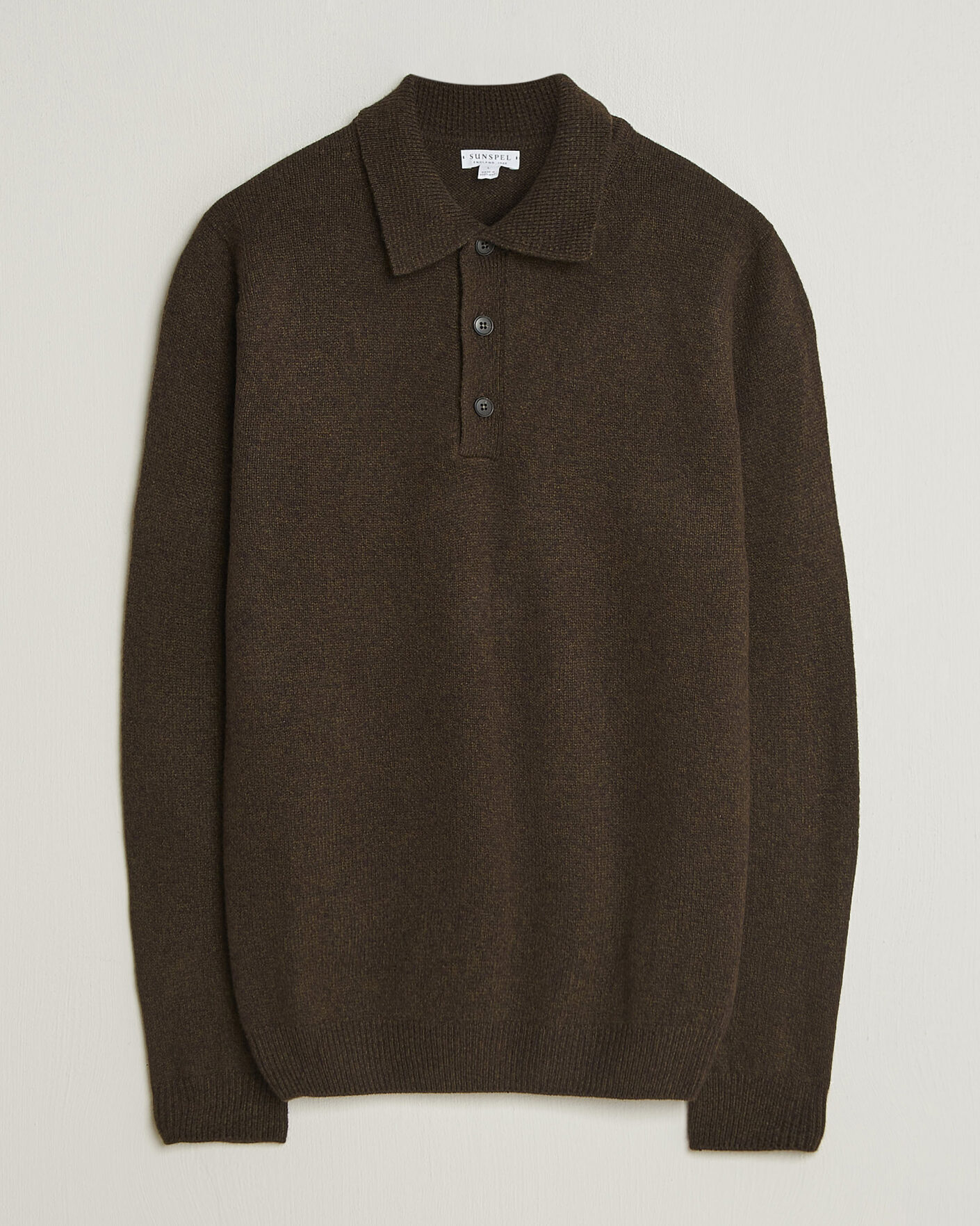 Homme | Pulls Et Tricots | Sunspel | Lambswool Poloshirt Loden Twist